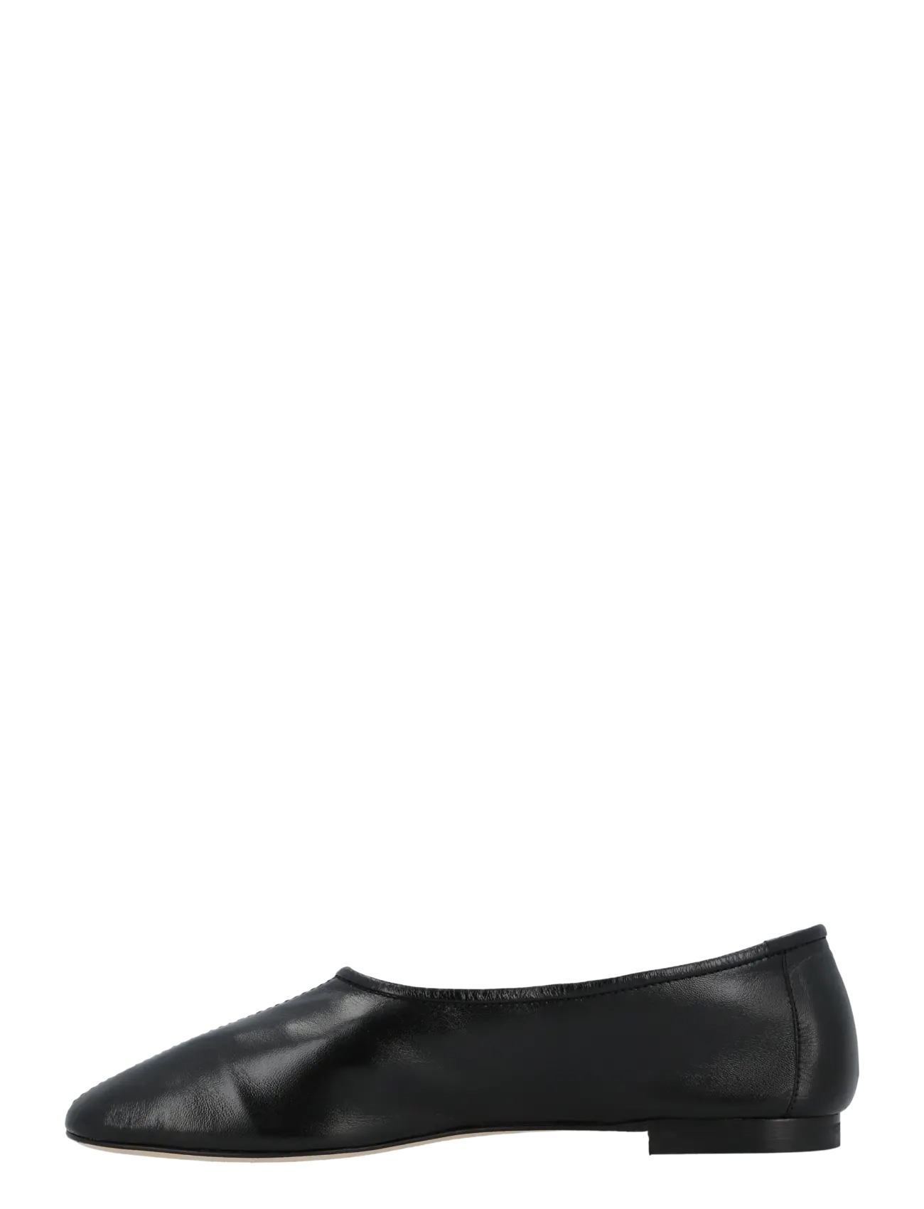 By Far - Prudence Limewash Creased Leather Ballet Flat - confirmation - black - 1