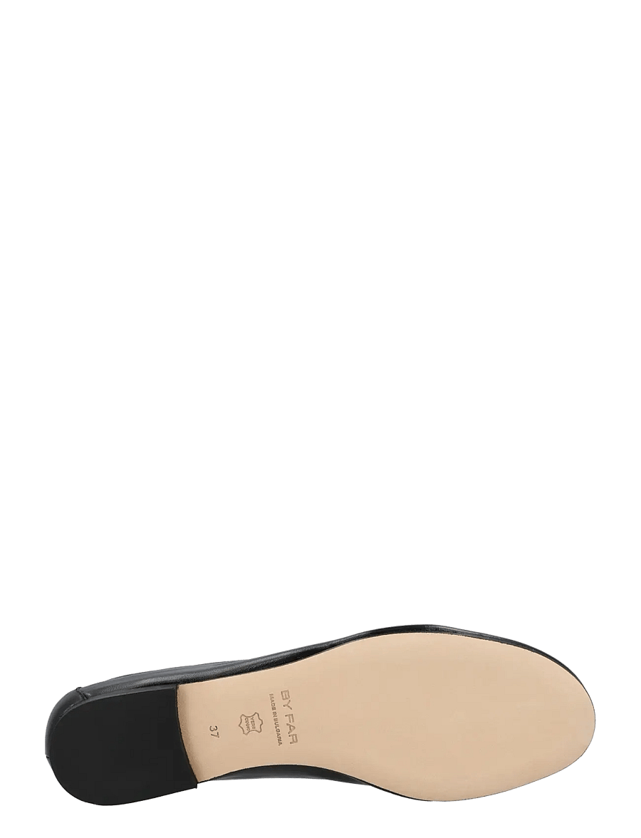 By Far - Prudence Limewash Creased Leather Ballet Flat - konfirmationstøj - black - 2