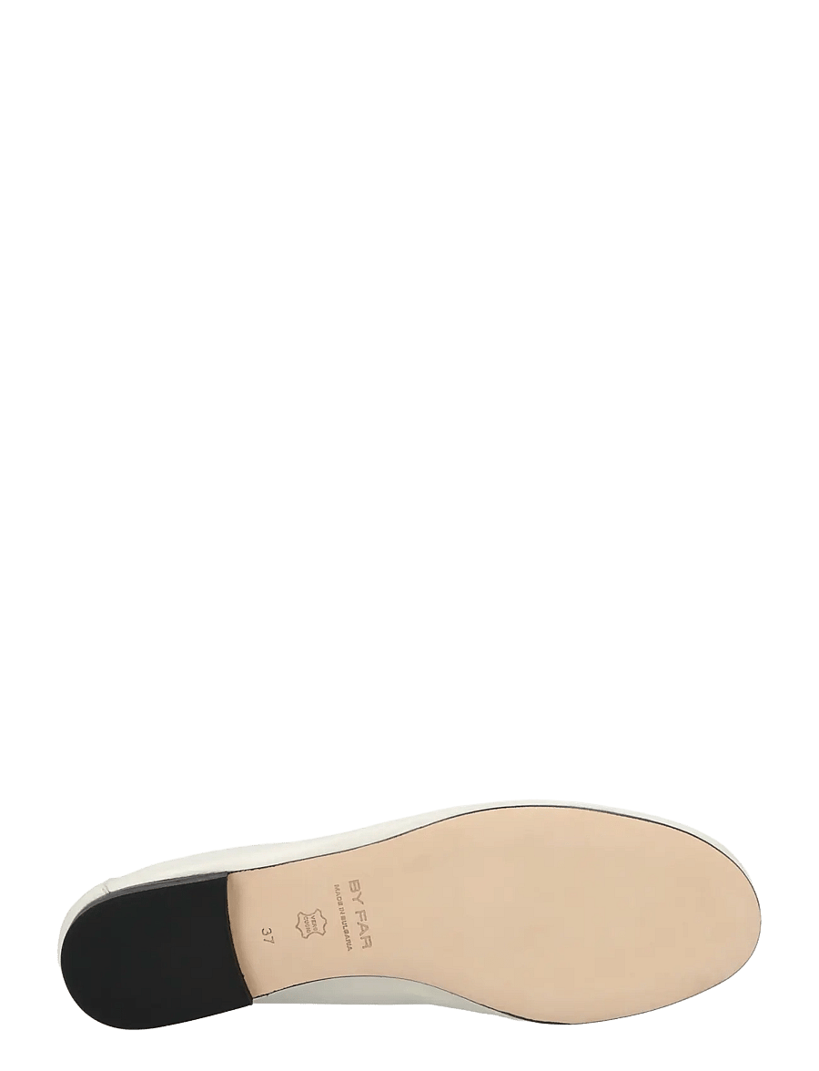 By Far - Prudence Limewash Creased Leather Ballet Flat - konfirmatsioon - white - 2