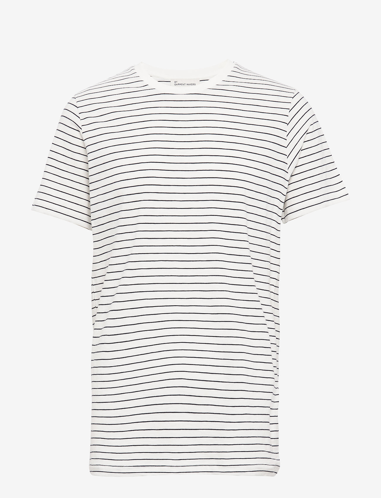 By Garment Makers - The Organic Striped Tee - navy blazer - 0