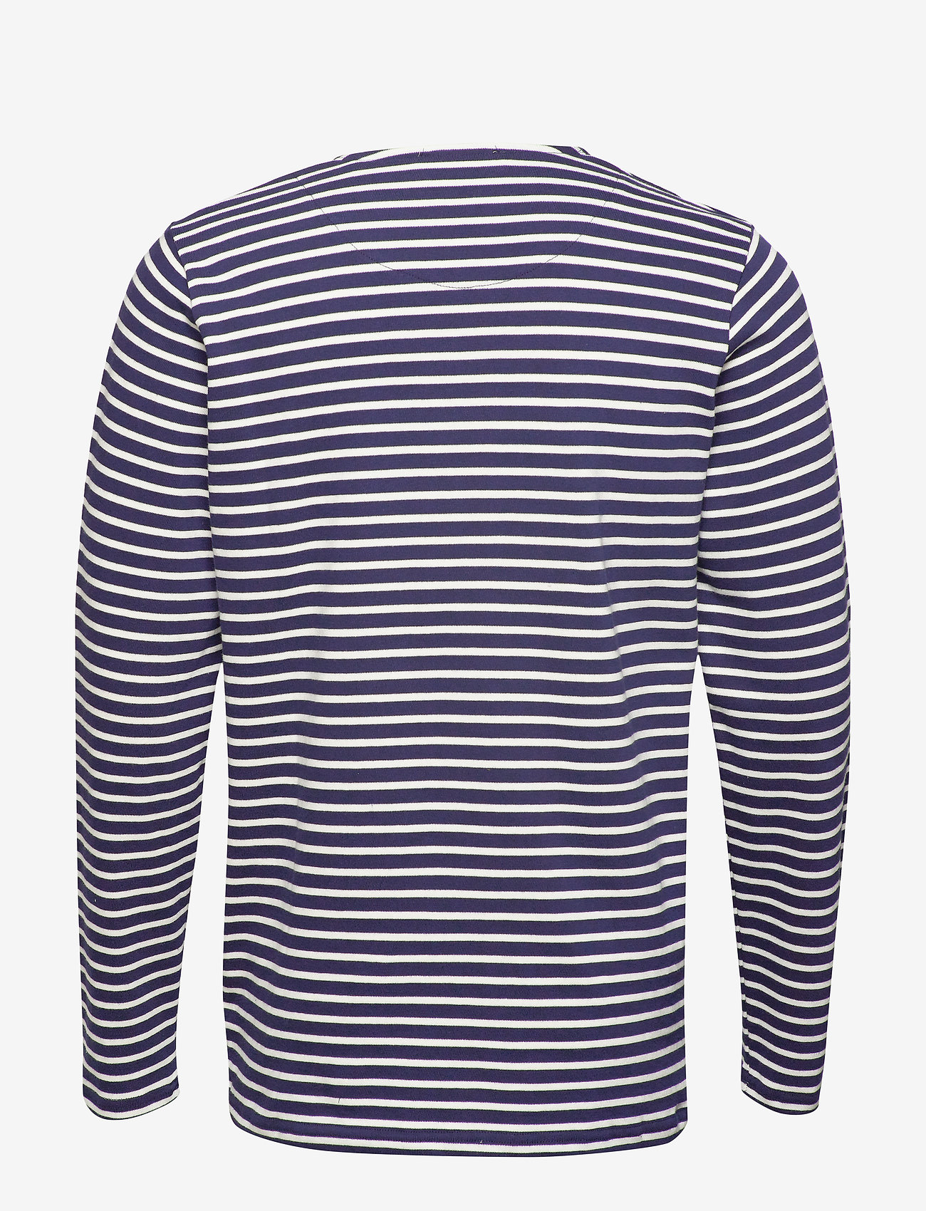 By Garment Makers - The Organic Striped Tee LS - navy blazer - 1