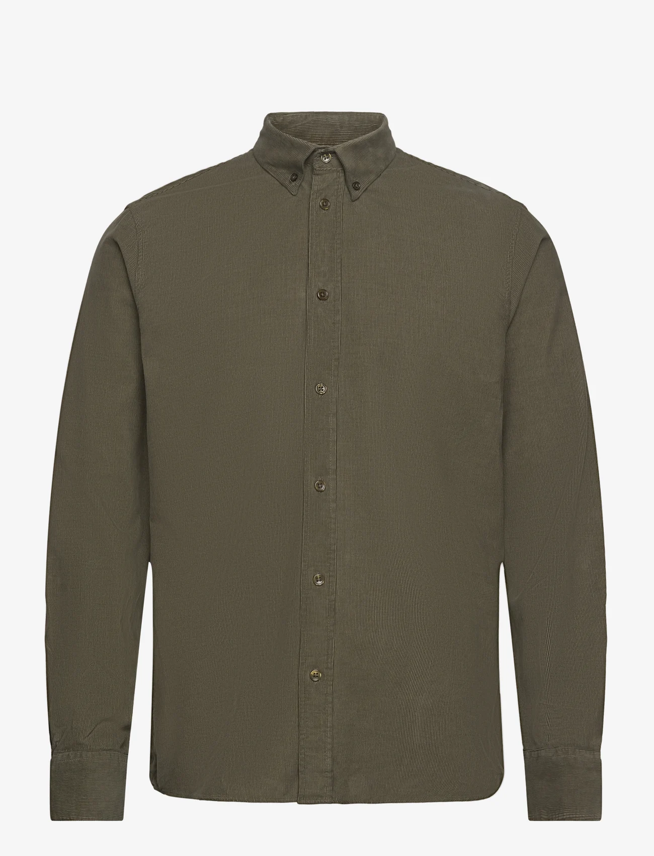 By Garment Makers - Vincent Corduroy Shirt GOTS - fløjlsskjorter - 1184 russian olive - 0
