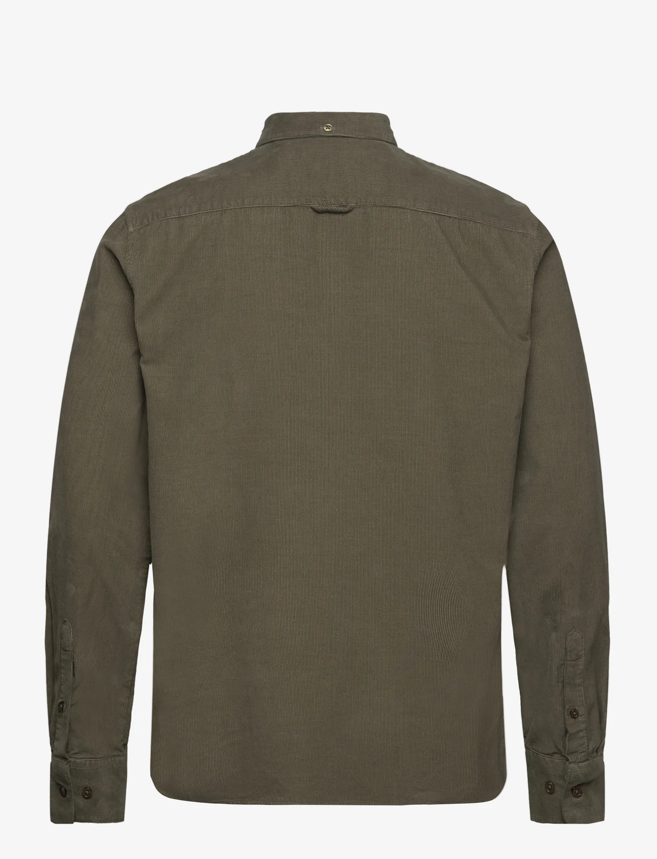 By Garment Makers - Vincent Corduroy Shirt GOTS - kordfløyelsskjorter - 1184 russian olive - 1