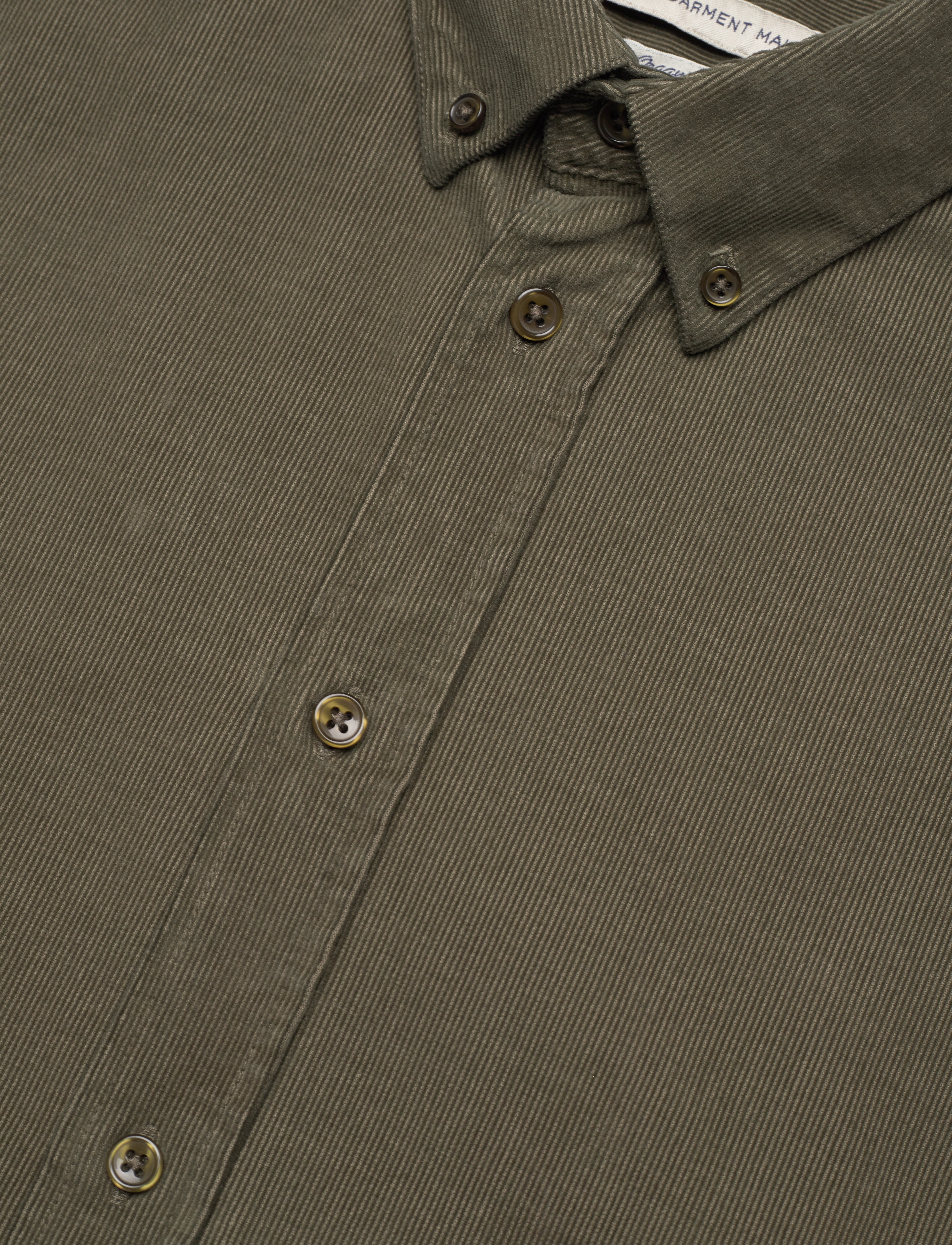 By Garment Makers - Vincent Corduroy Shirt GOTS - 1184 russian olive - 3