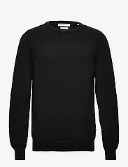 By Garment Makers - The Organic Waffle knit - knitted round necks - jet black - 0