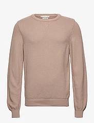By Garment Makers - The Organic Waffle knit - knitted round necks - light taupe - 0