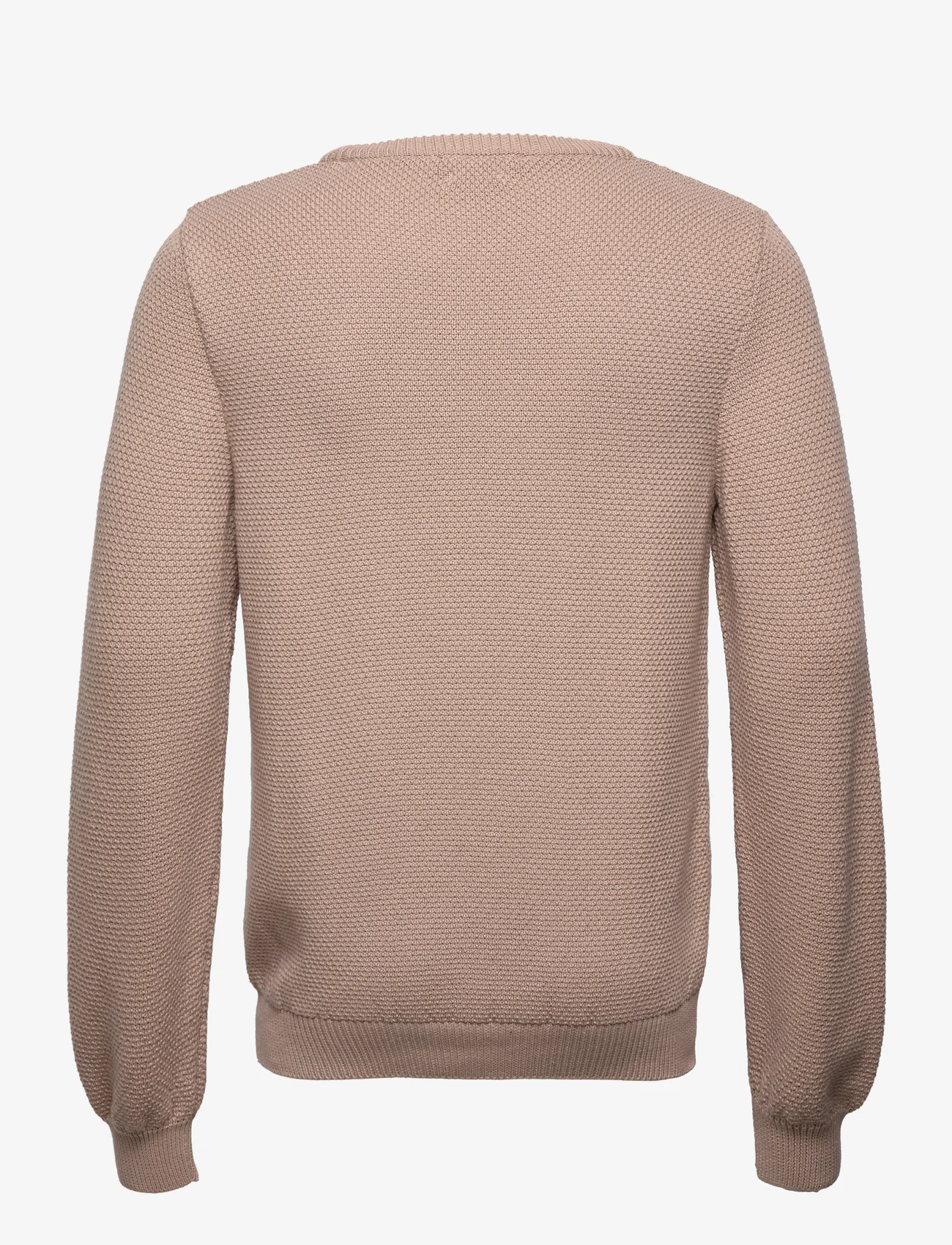 By Garment Makers - The Organic Waffle knit - rund hals - light taupe - 1