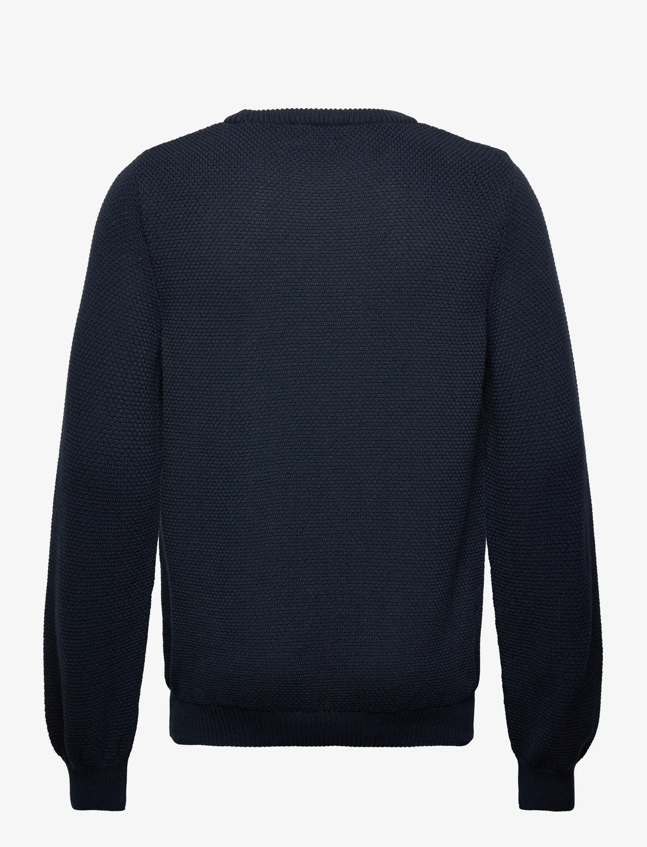 By Garment Makers - The Organic Waffle knit - knitted round necks - navy blazer - 1