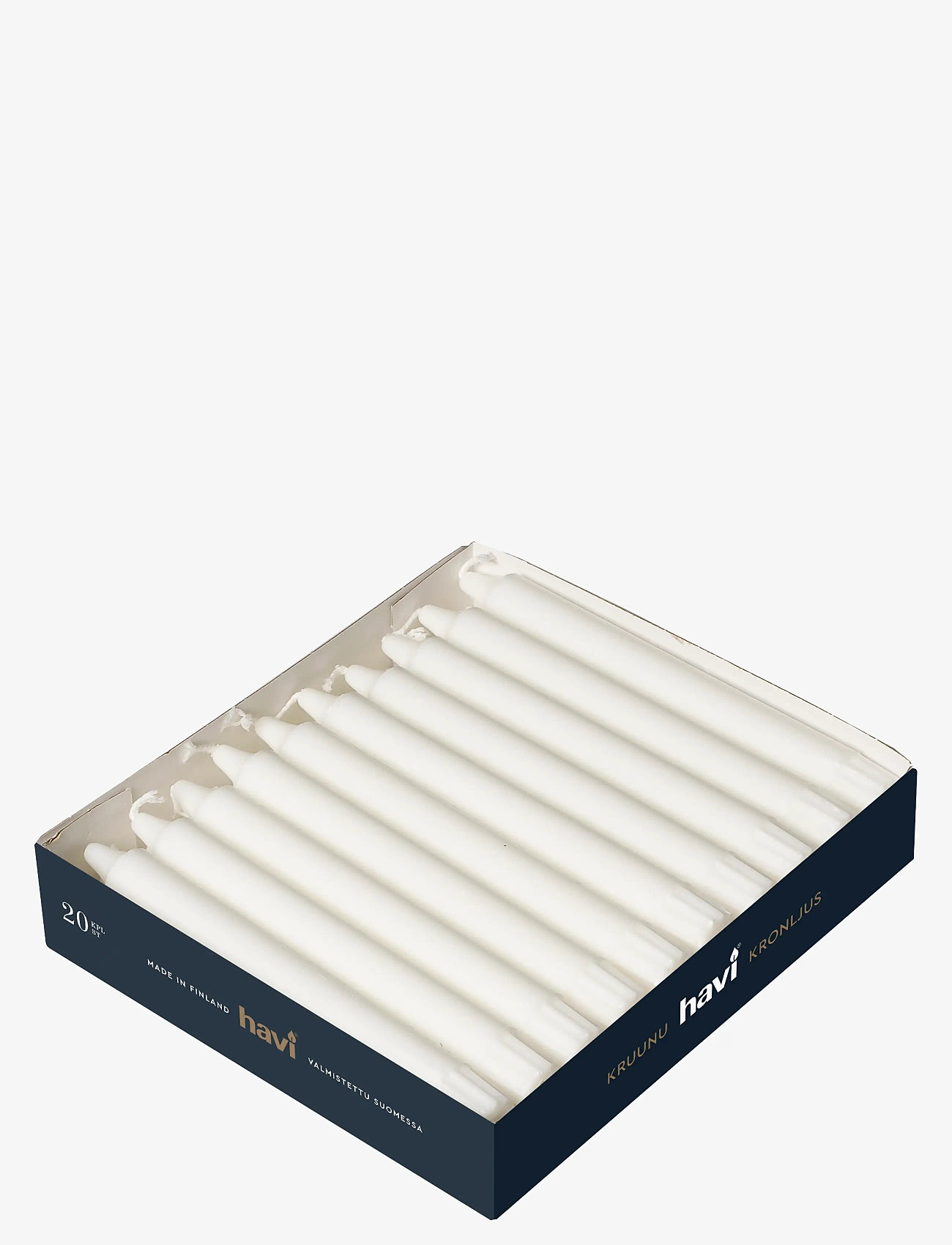 Havi - Havi crown candle 20pcs - stagelys - white - 0