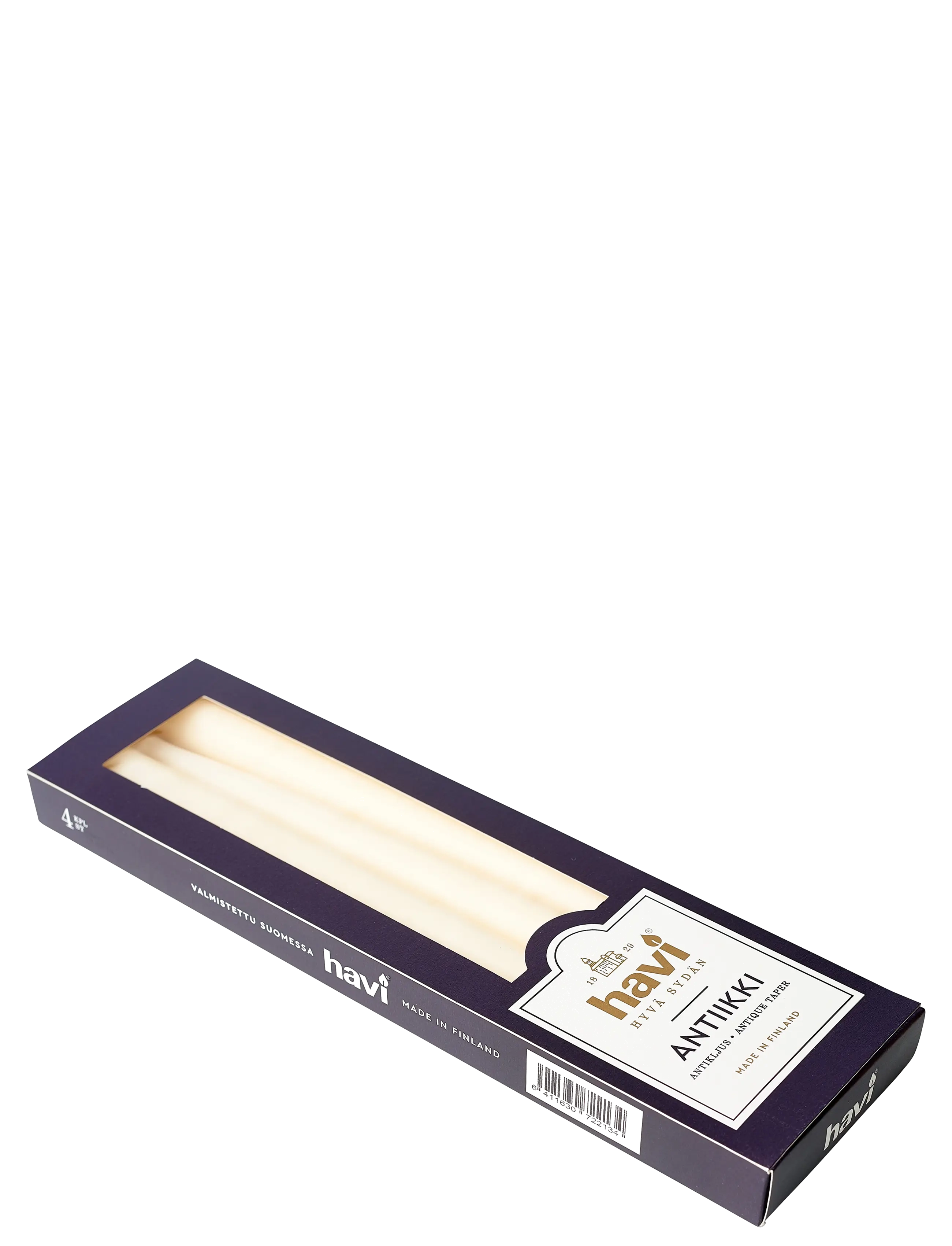 Havi Havi Antique Taper Candle Champagne 8H, H:28 cm, Cream, Stearinlys > Søjlelys, Unisex