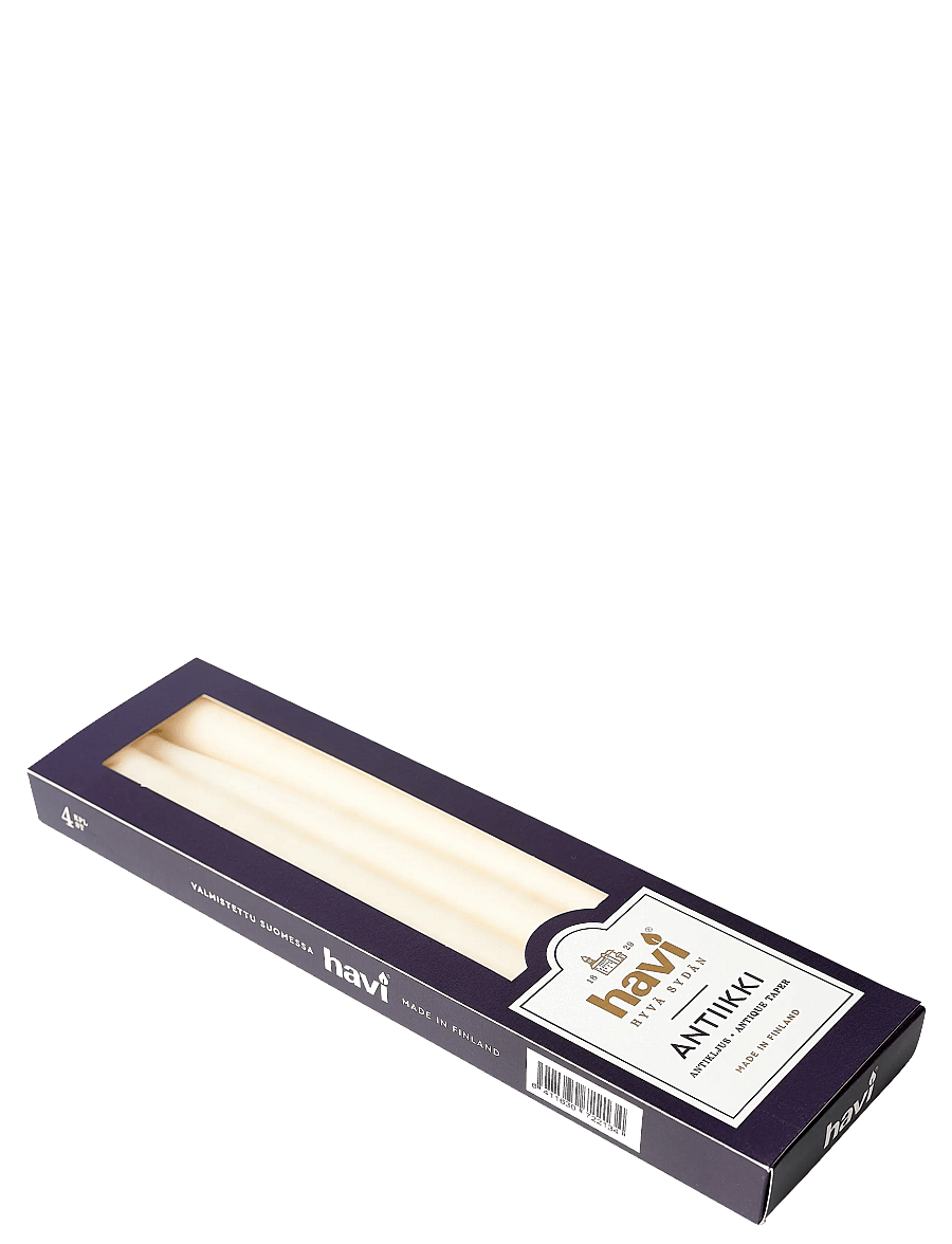 Havi - Havi antique taper candle champagne 8h - pikad küünlad - white - 0
