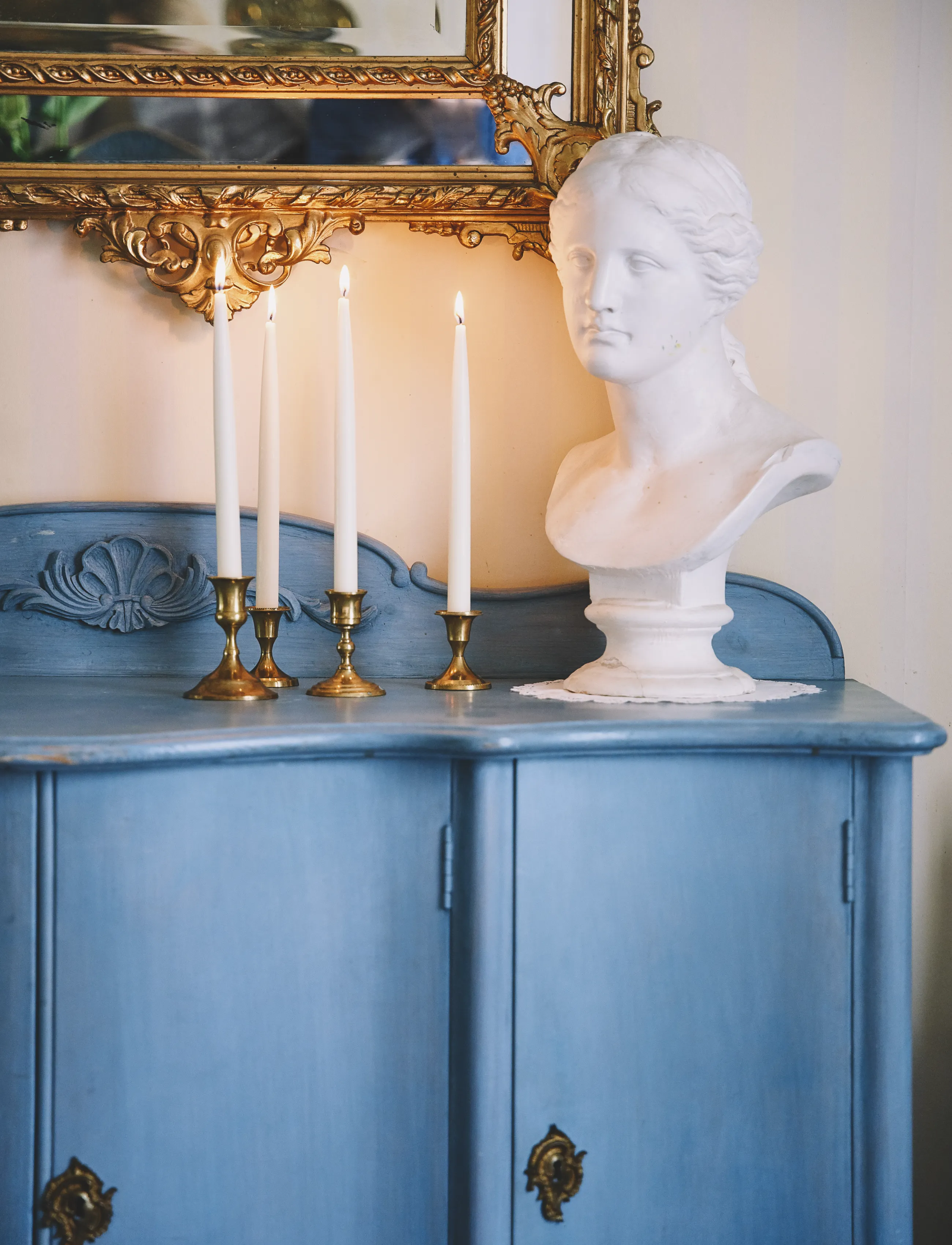Havi - Hav antique taper candle white 8h - tischkerzen - white - 2