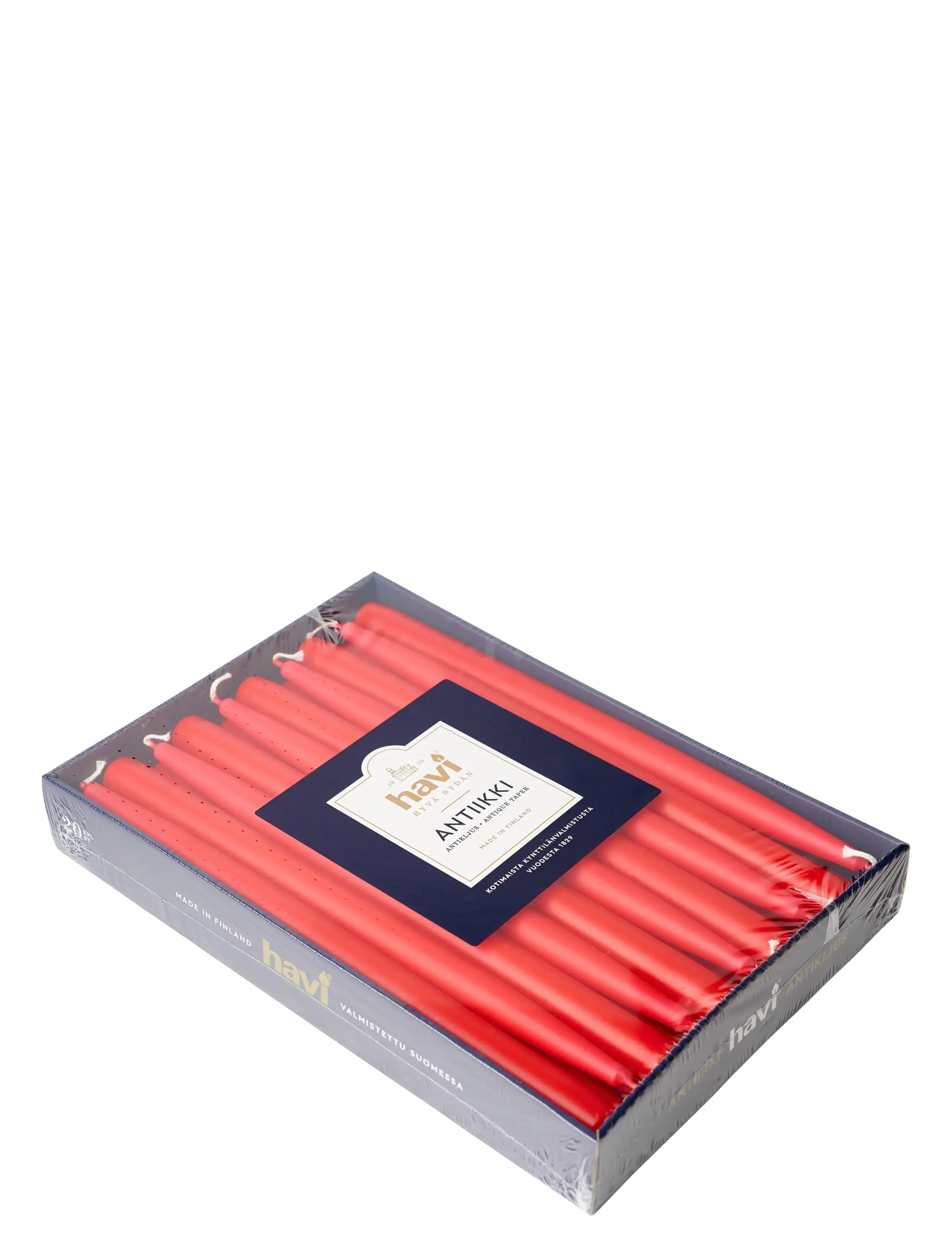 Havi Antique Taper Candle Red 8H 20Pack, Søjlelys, Rød, Str: H:28CM