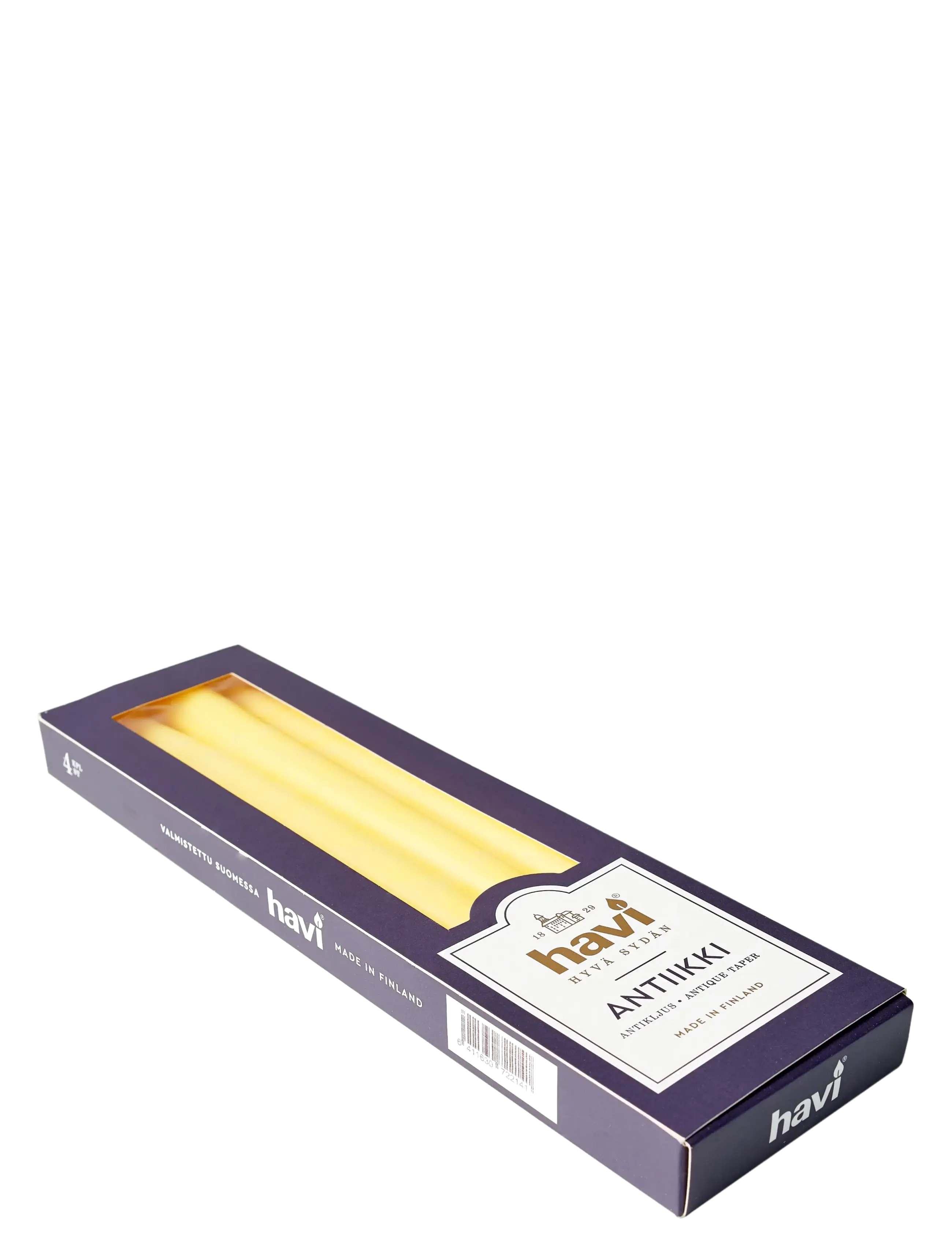 Havi Antique Taper Candle Lemon 8H, H:28 cm, Candles, Gelb - Pillar Homeware
