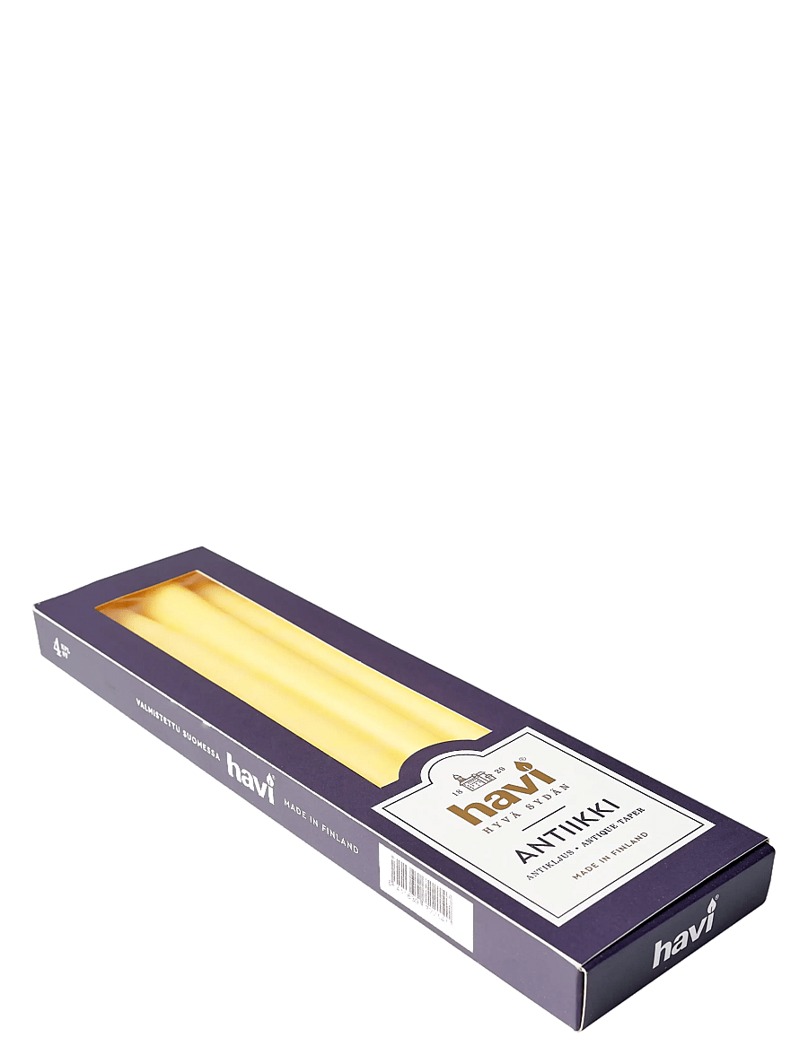 Havi - Havi antique taper candle lemon 8h - konusveida sveces - yellow - 0