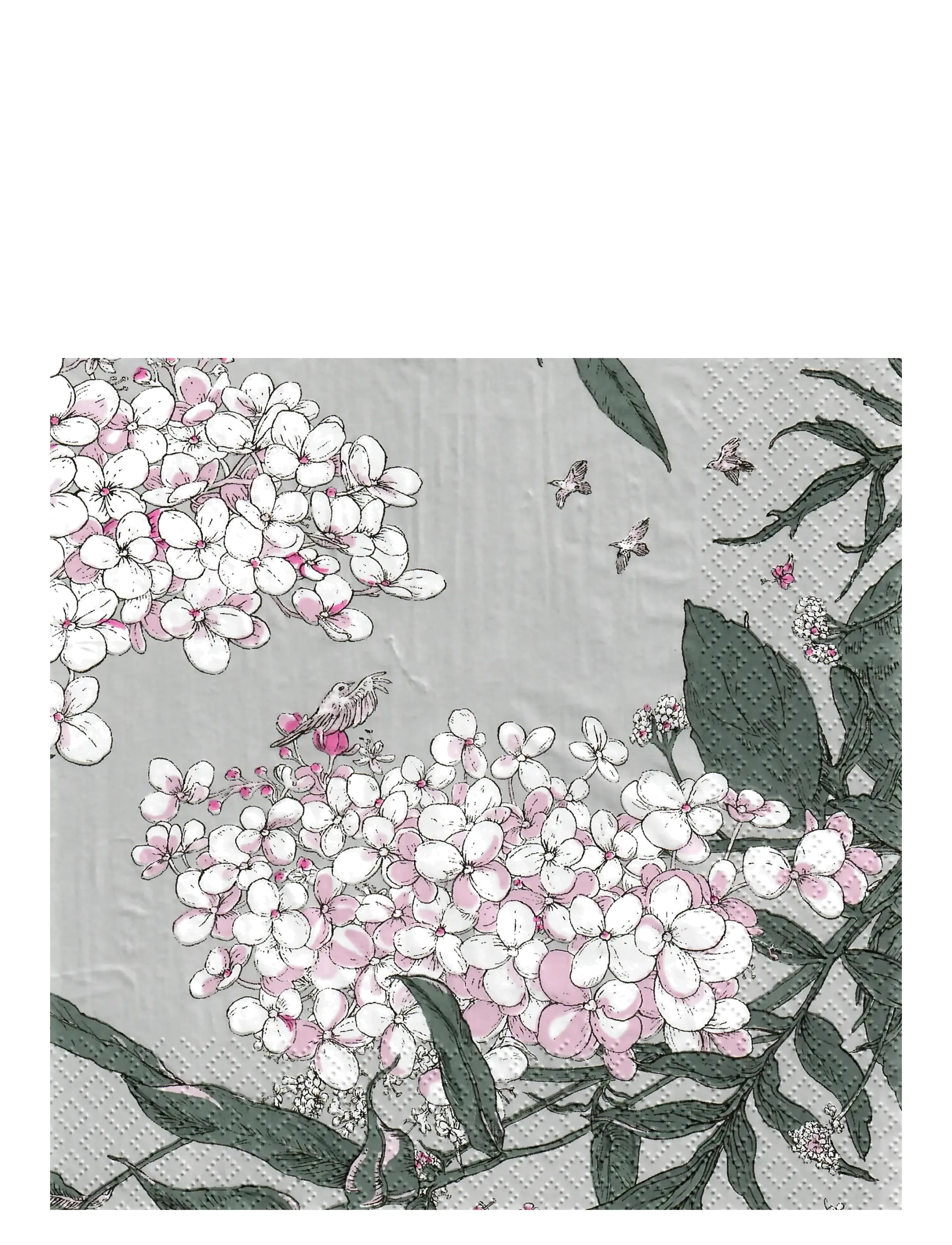 Havi -Nuppu Napkin Syysmuutto, 24X24 cm, Napkins, Grau - Paper Homeware