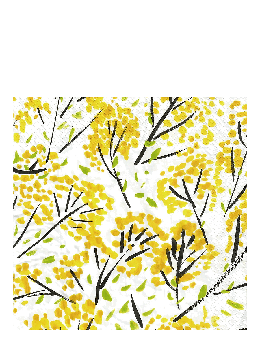 Havi - Havi napkin Onnenpensas - pabersalvrätikud - yellow - 0