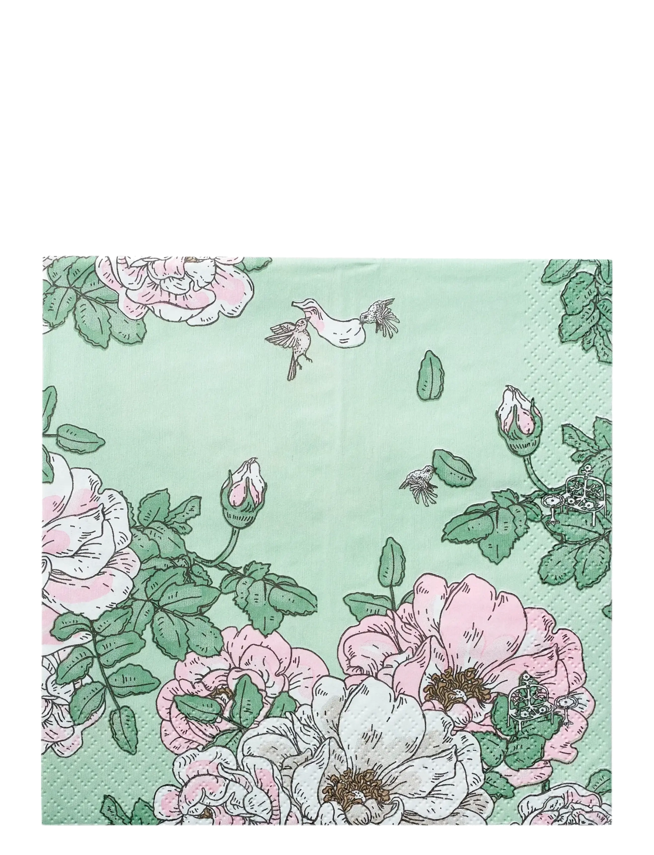 Havi -Nuppu Napkin Juhannusmuistot, 24X24 cm, Napkins, Grün - Paper Homeware