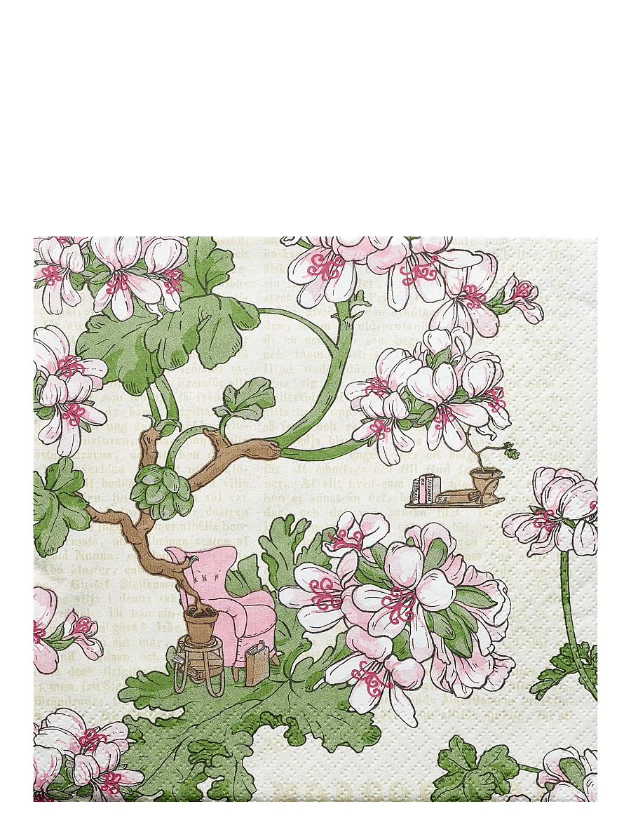 Havi - Havi-Nuppu napkin Pelargonia - serviettes en papier - beige - 0