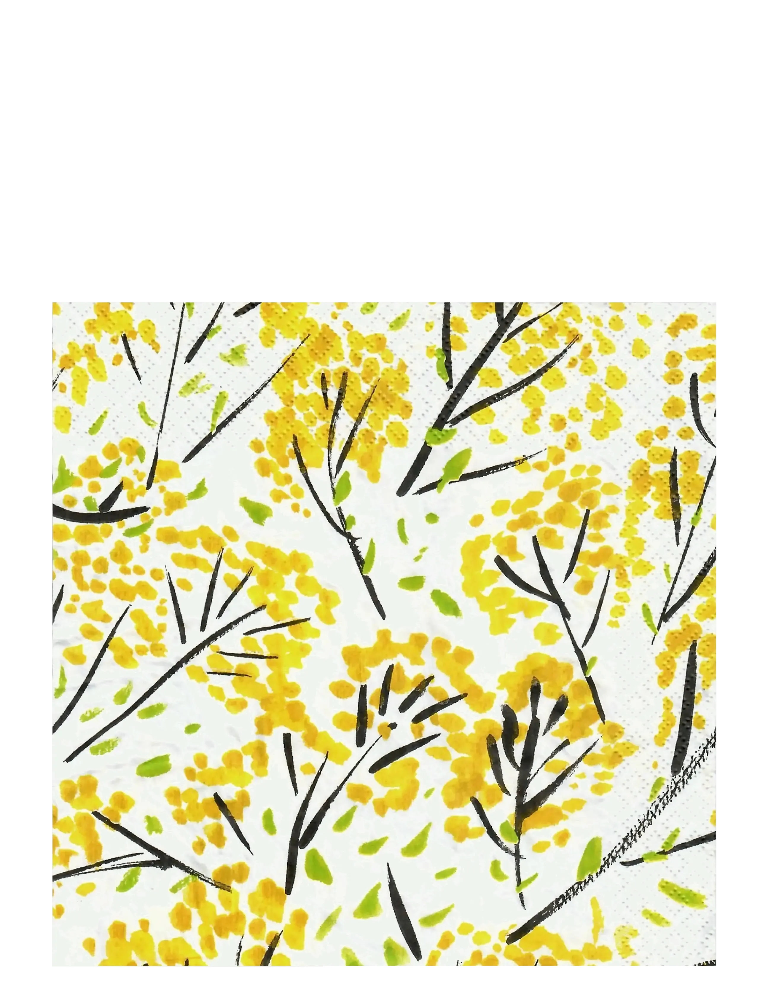 Havi Napkin Onnenpensas, Paper Serviet, Gul, Str: 33X33CM