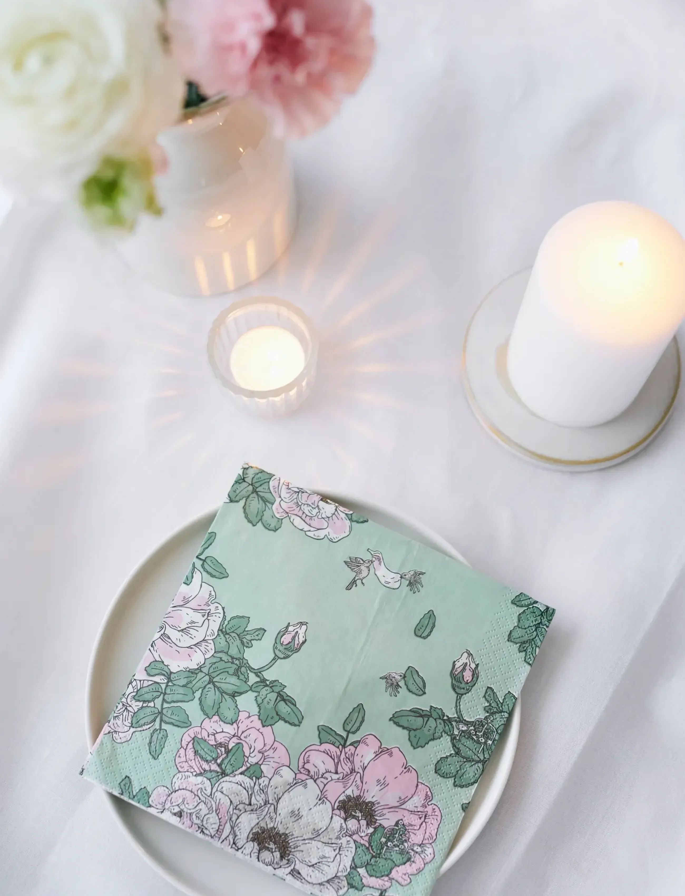 Havi -Nuppu Napkin Juhannusmuistot, 33X33 cm, Napkins, Grün - Paper Homeware