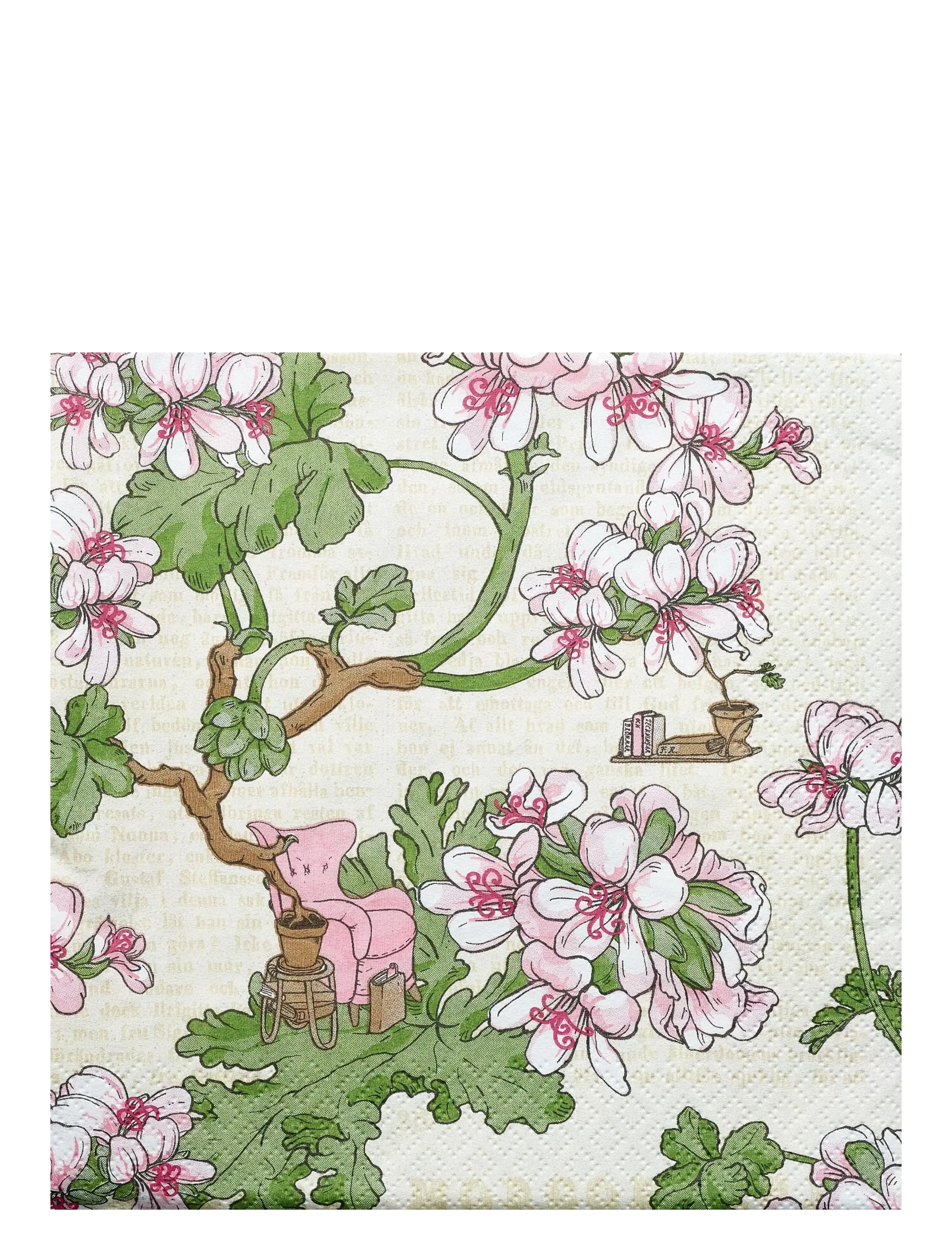HAVI Havi-Nuppu Serviette Pelargonia Cream - 33X33CM - Unisex
