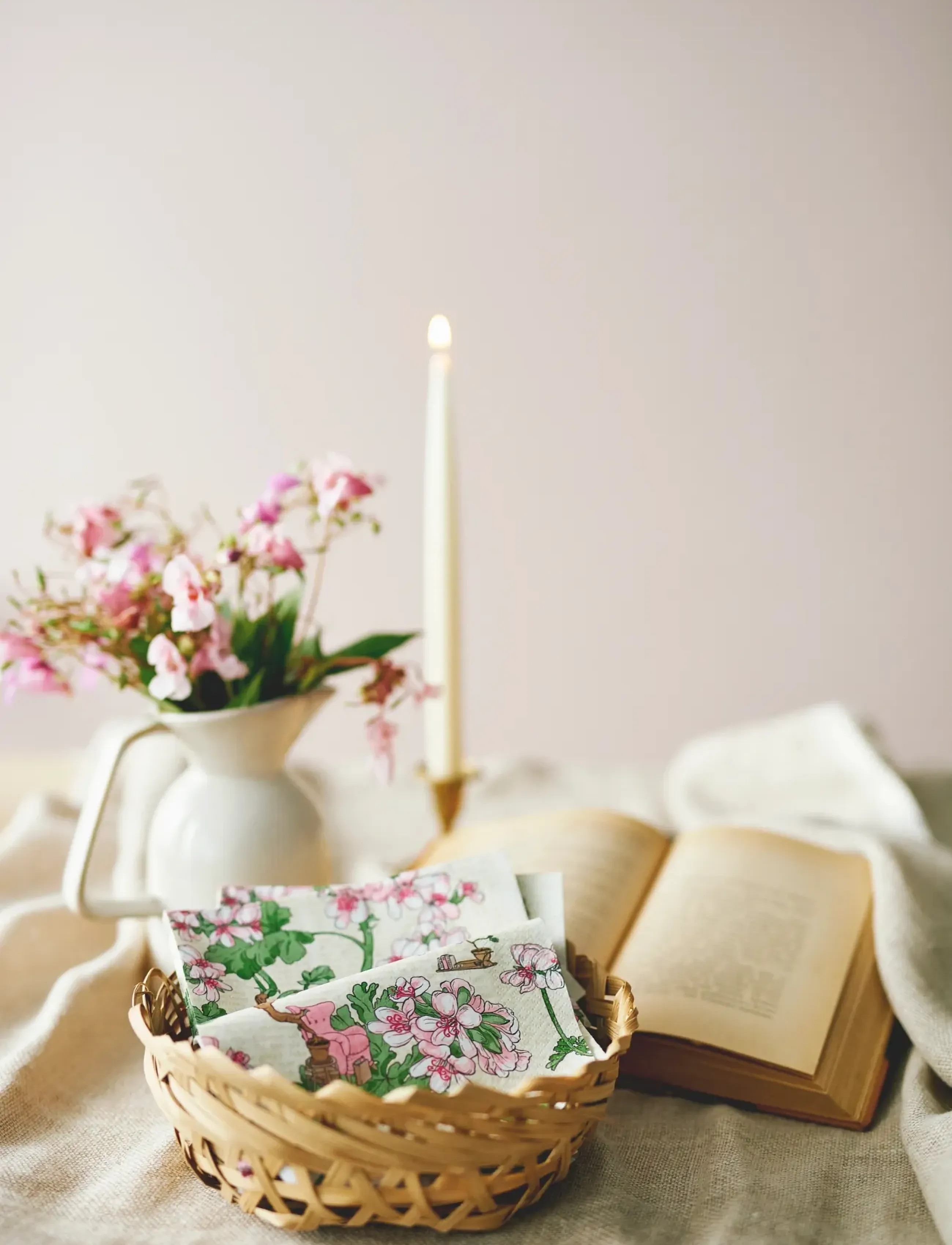Havi - Havi-Nuppu napkin Pelargonia - pappersservetter - lilac - 2