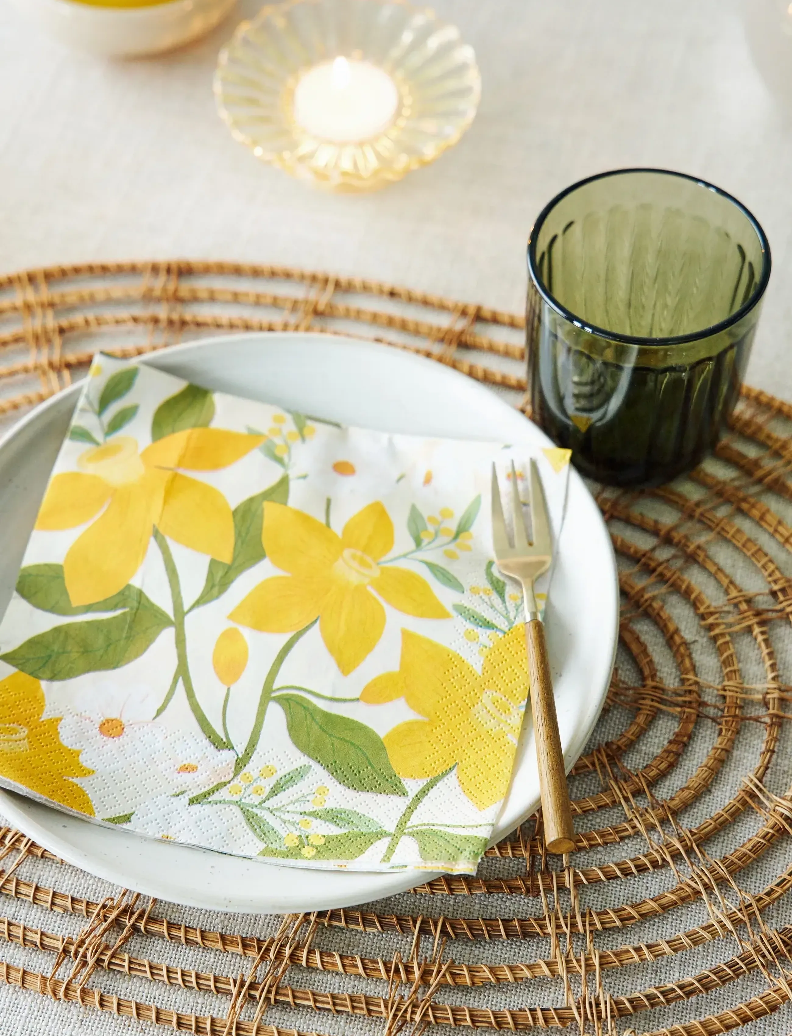 Havi - Havi napkin Lilian - paper napkins - yellow - 2