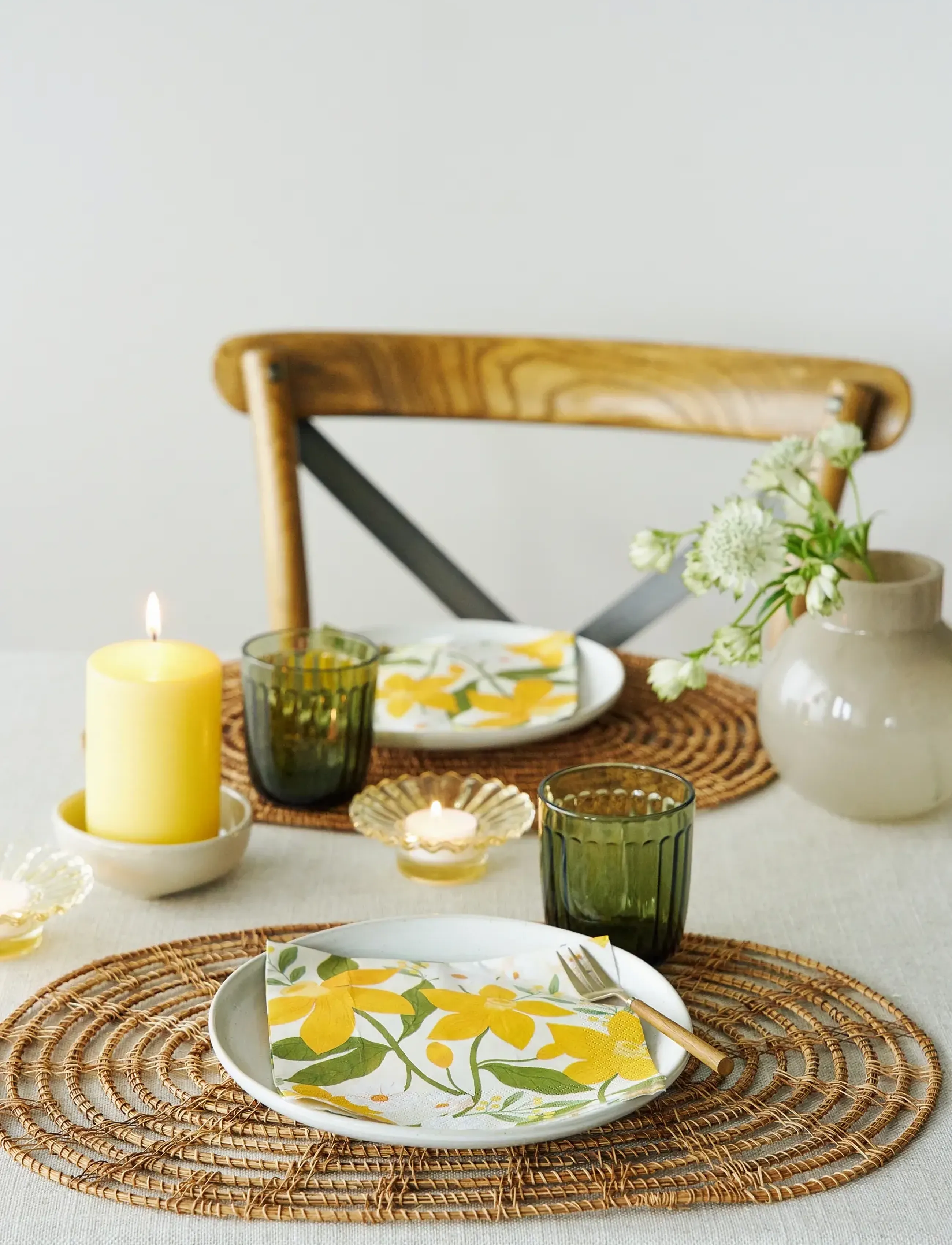 Havi - Havi napkin Lilian - paper napkins - yellow - 3
