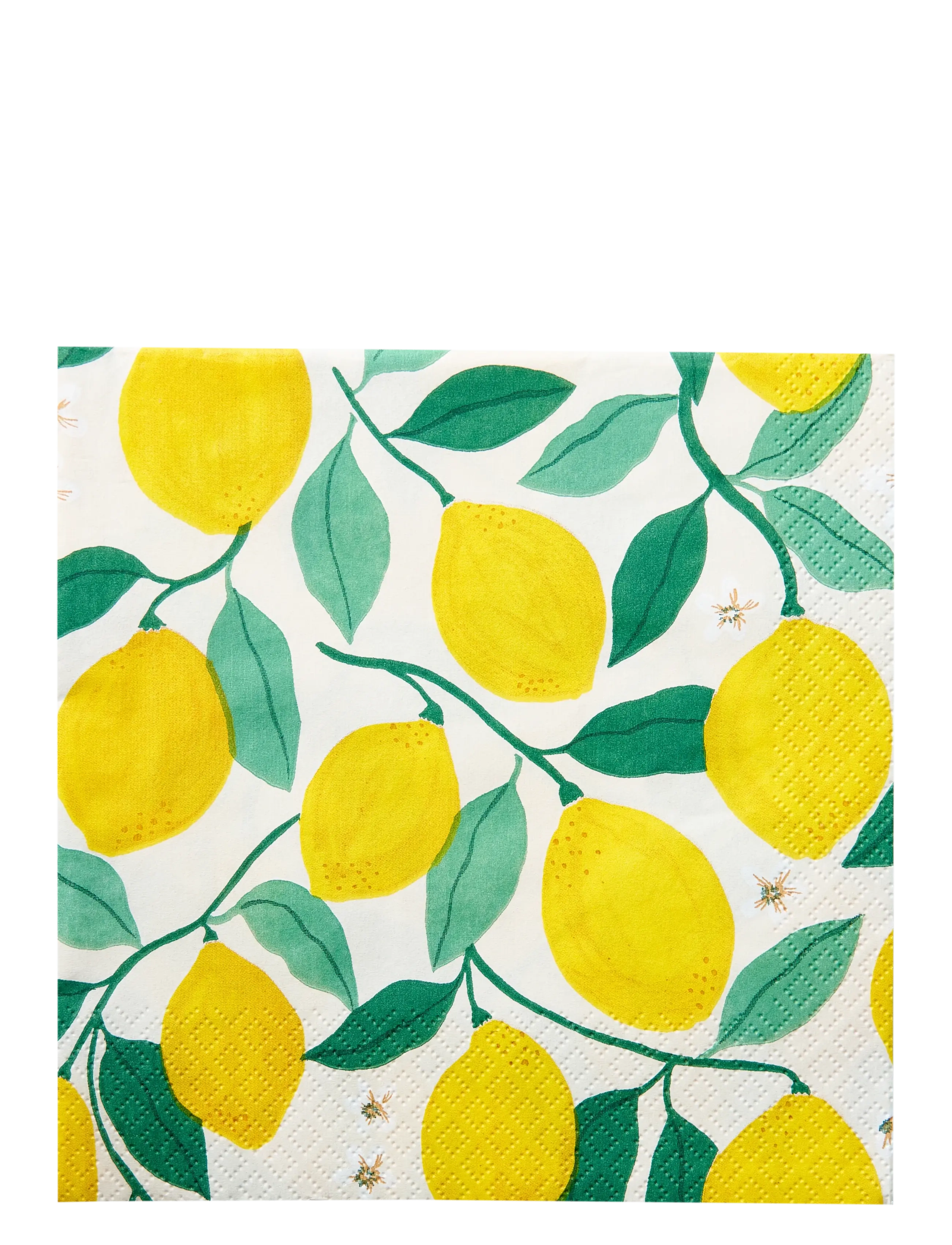 Havi Napkin Lemon, Paper Serviet, Gul, Str: 33X33CM