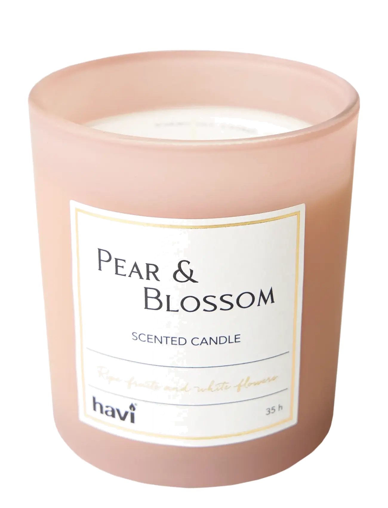 Havi Pear & Blossom Scented Candle, Scented Candles, Pink, Str: Ø 8X9CM