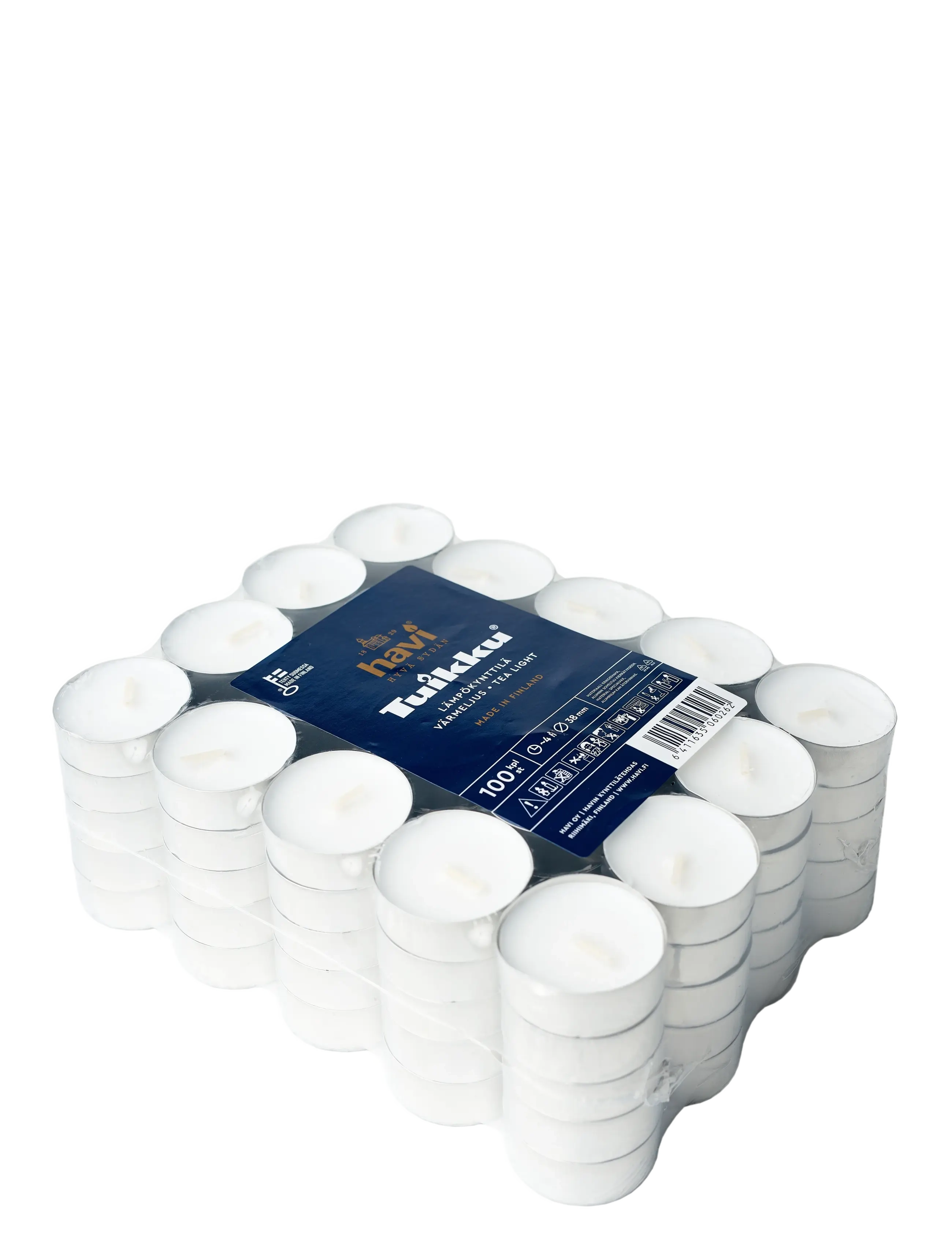 Havi Havi Tuikku tea light candle 100-pack - By Havi - WHITE / white