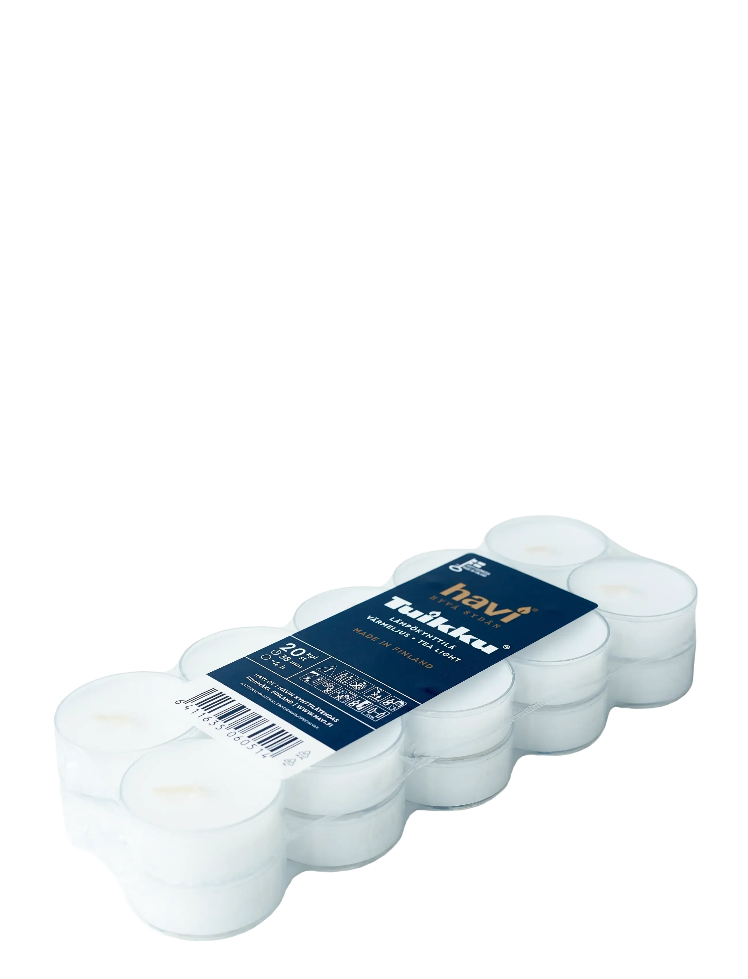 Havi Tuikku Clear 20-Pack, Fyrfadslys, Hvid, Str: H:28CM