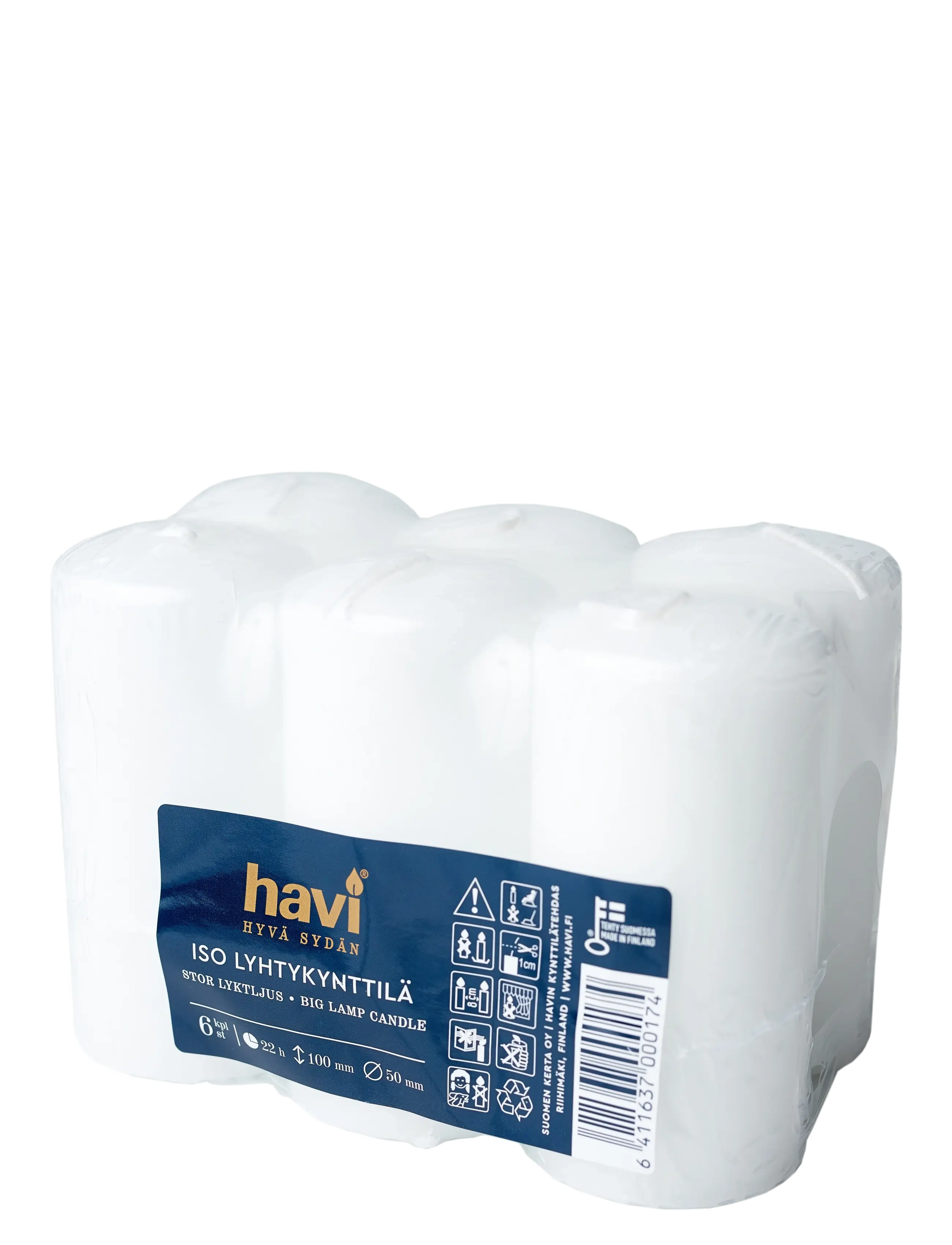Havi Lantern Candles 22H, 22 H, Candles, Weiß - Pillar Homeware