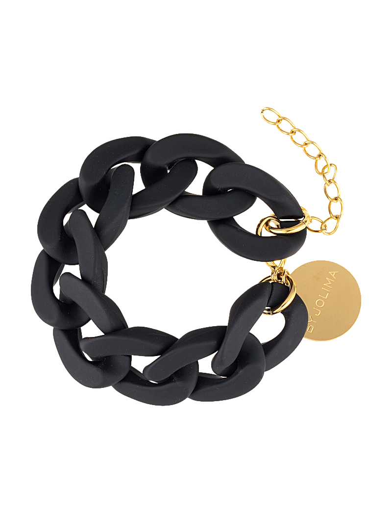 By Jolima - Marbella bracelet, matte - kædearmbånd - black - 1