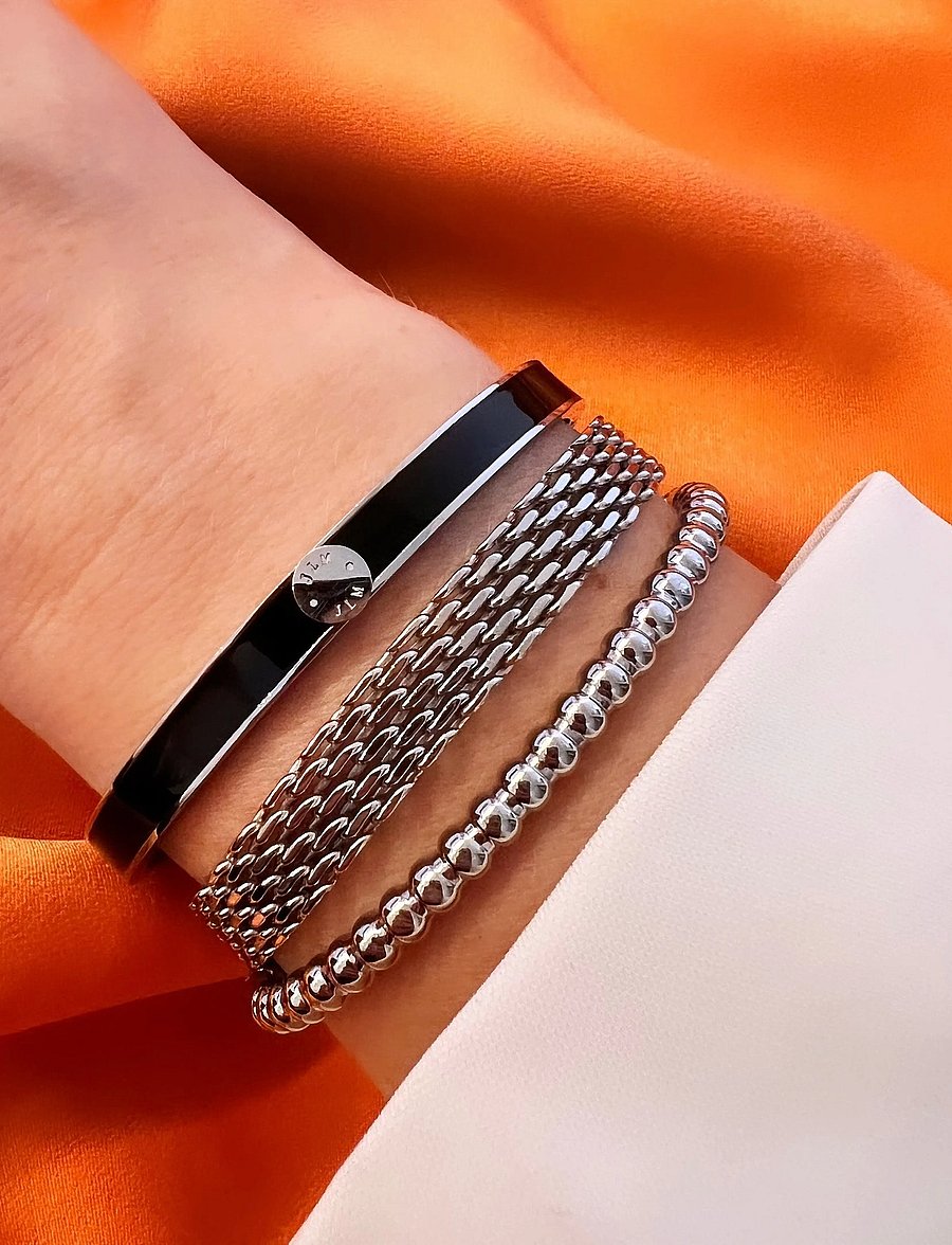 By Jolima - Florens classic bracelet - grandinėlės ant rankos - silver - 0