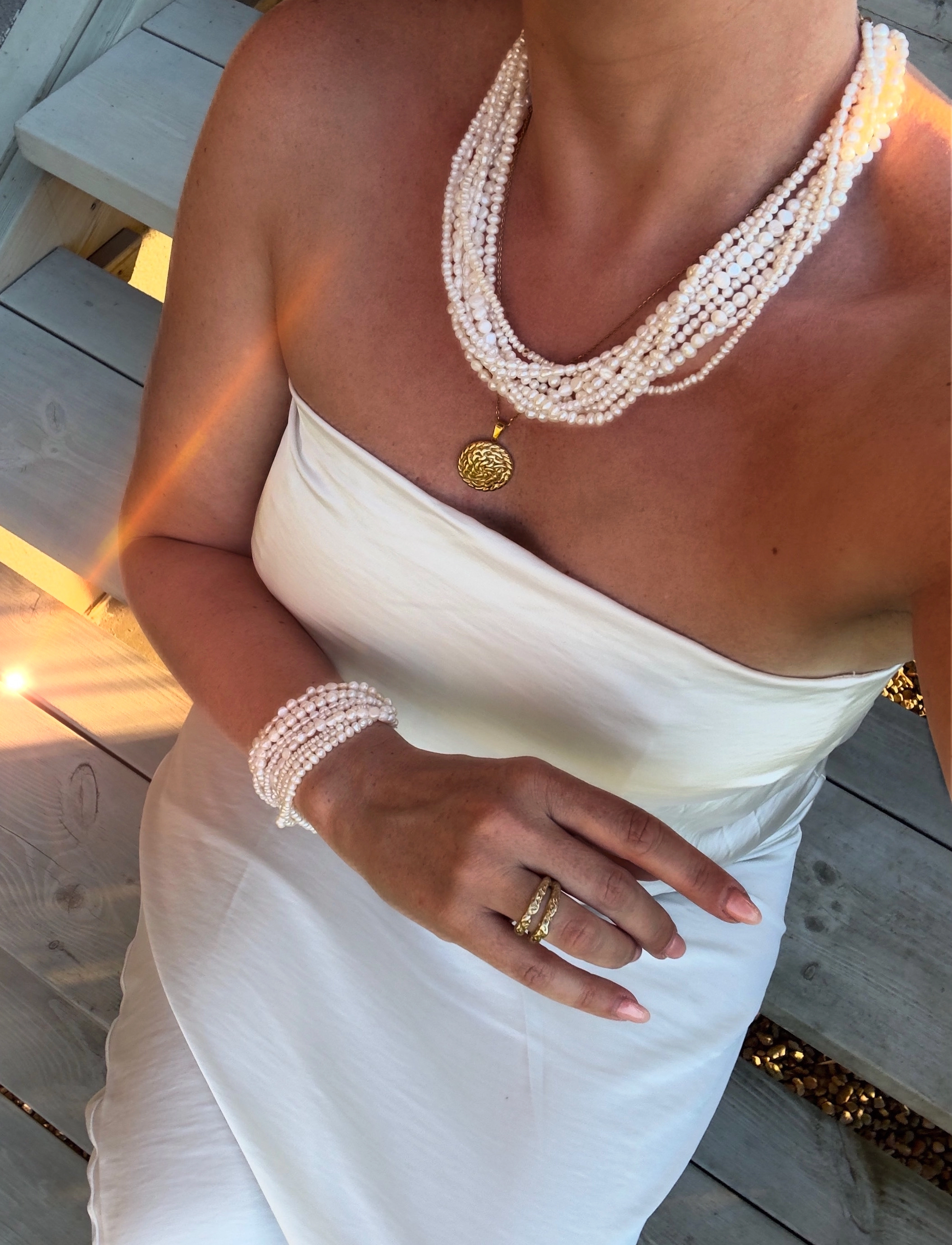 By Jolima - Biot pearl bracelet - gold - 2