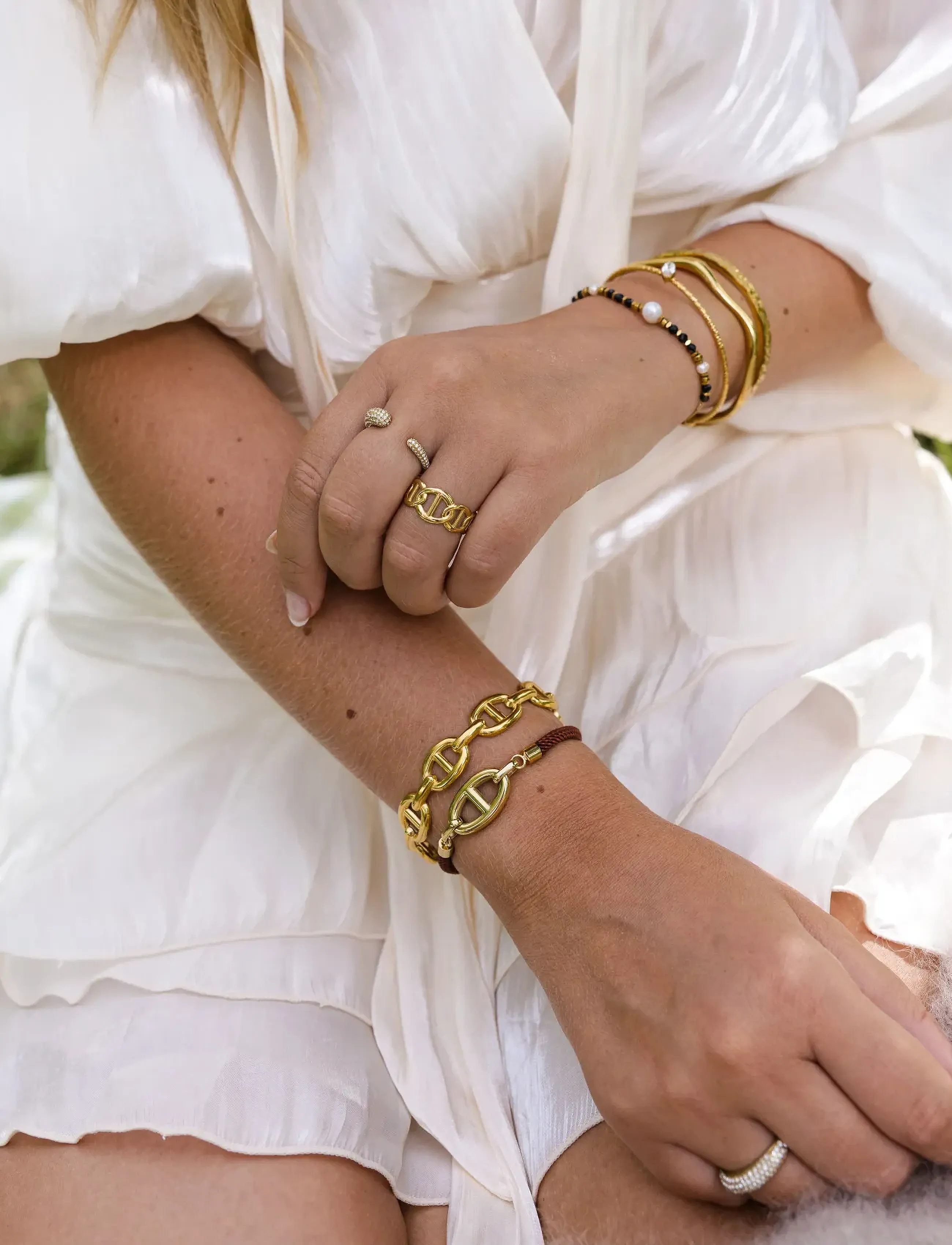 By Jolima Celine Bangle, One Size, Gold, Armbånd > Armringe, Dame