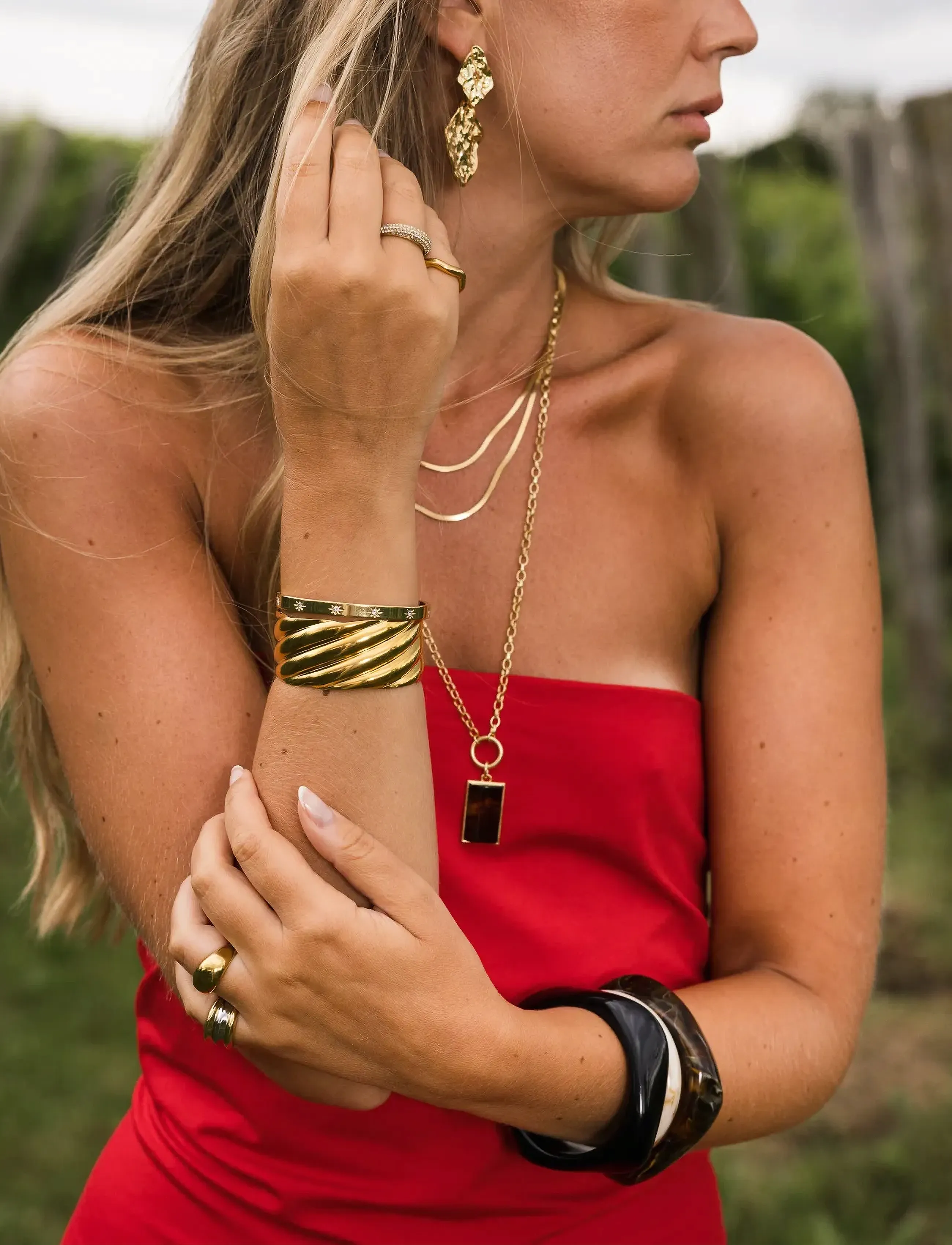 By Jolima - Twist bangle - feestelijke kleding voor outlet-prijzen - gold - 2