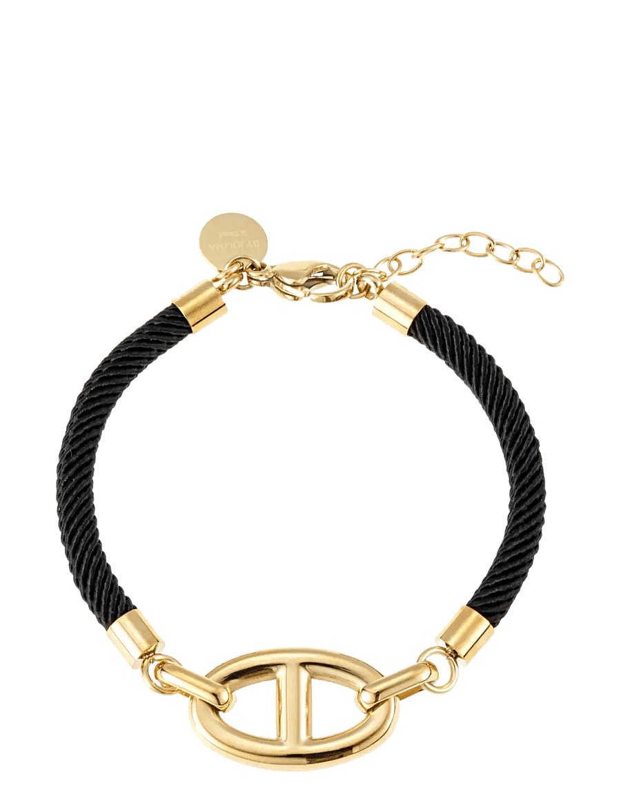 By Jolima - Celine cord bracelet - kettenarmbänder - black - 0