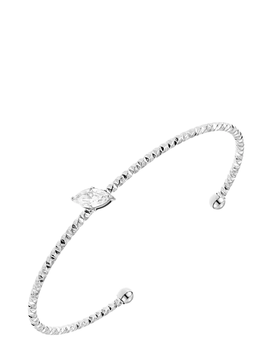 By Jolima - Como mini bangle crystal gold - armreifen - silver - 1