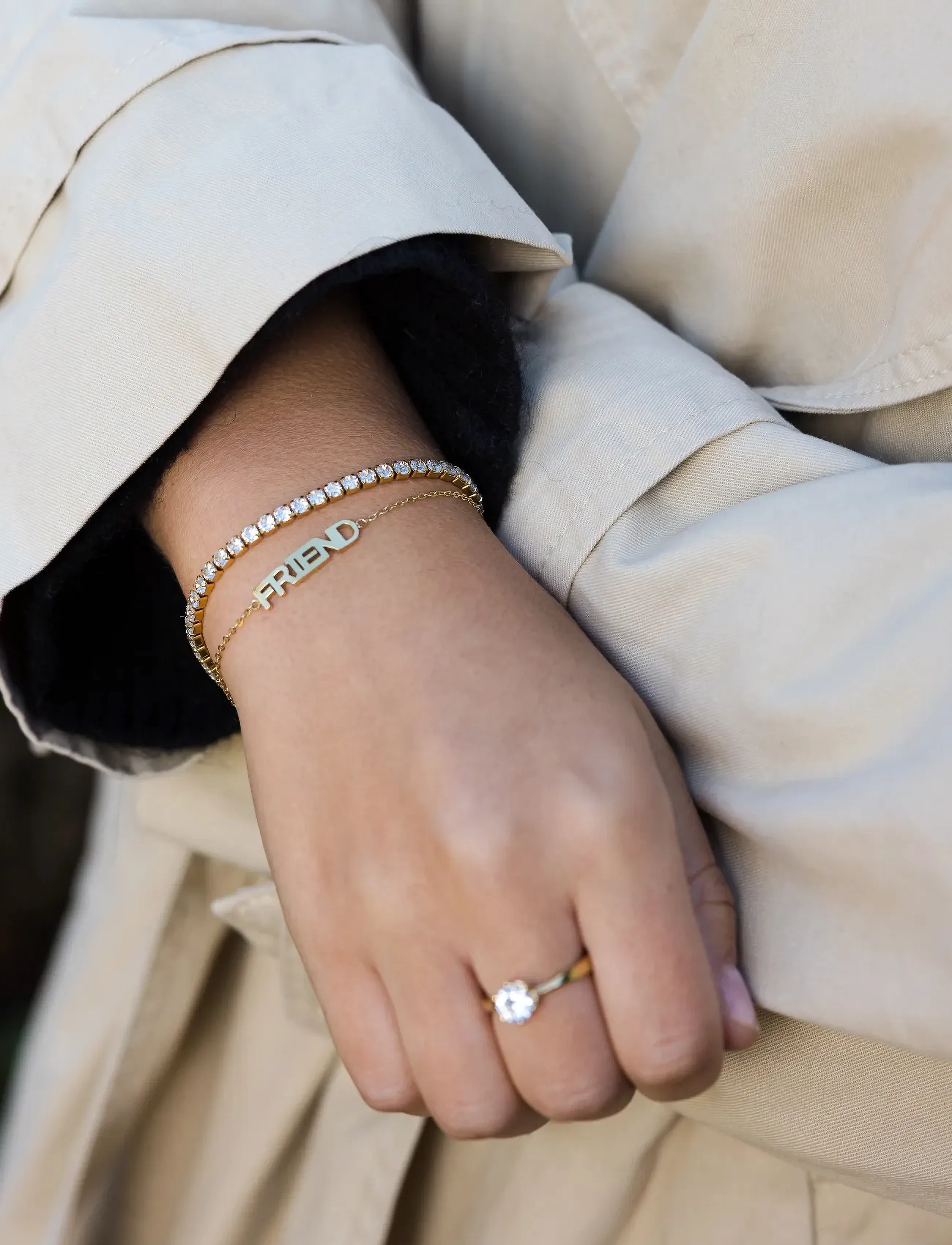 By Jolima Friends Bracelet, One Size 15 cm, Gold, Armbånd > Kædearmbånd, Dame