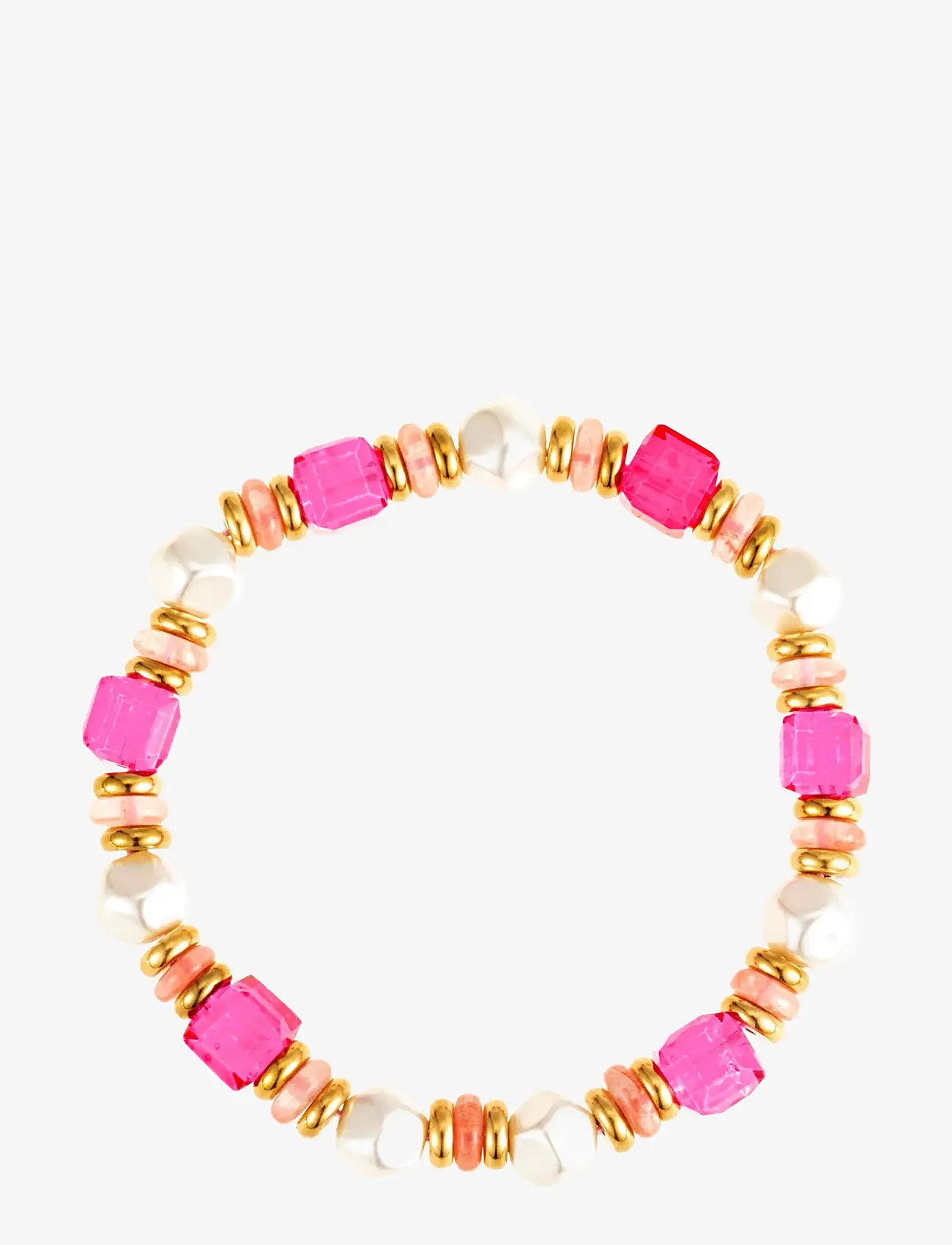By Jolima - Pink elastic bracelet - konfirmation - pink - 1