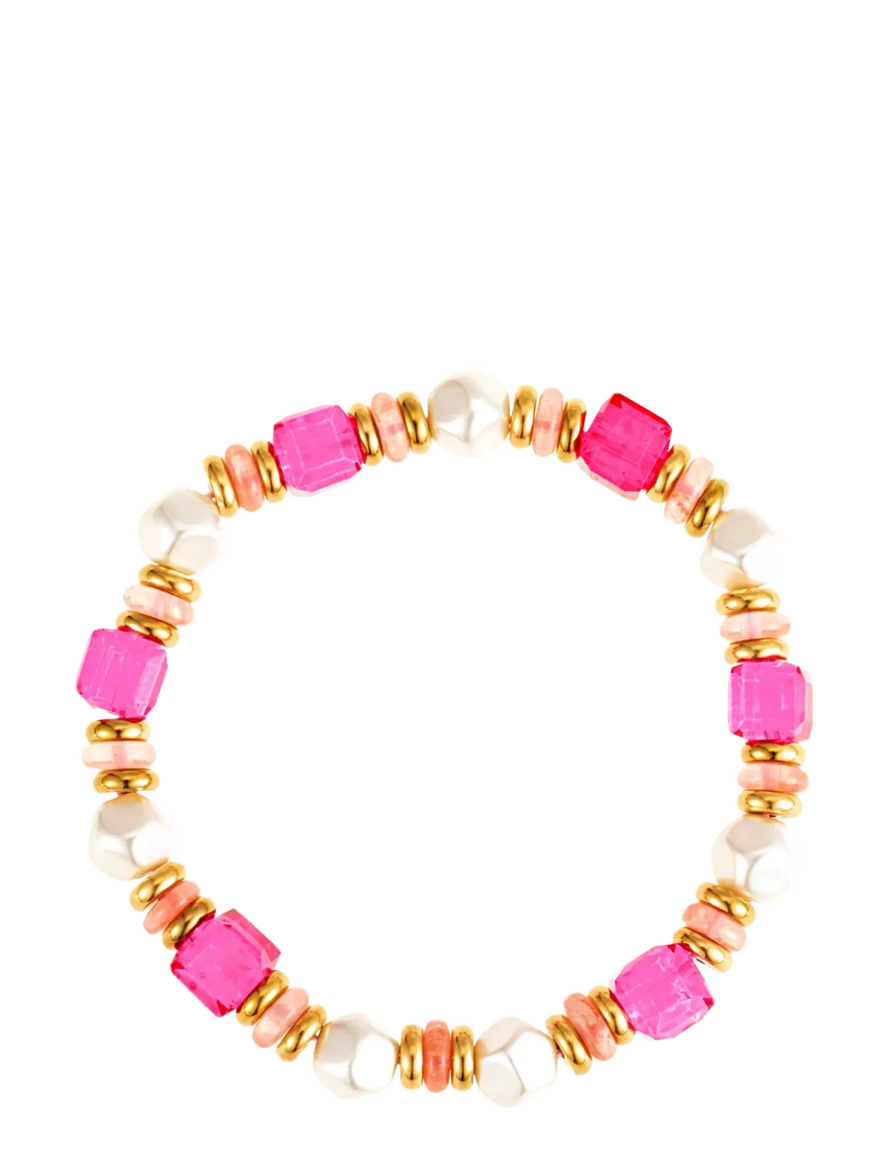By Jolima Pink elastic bracelet - Swedish brands - PINK / multi
