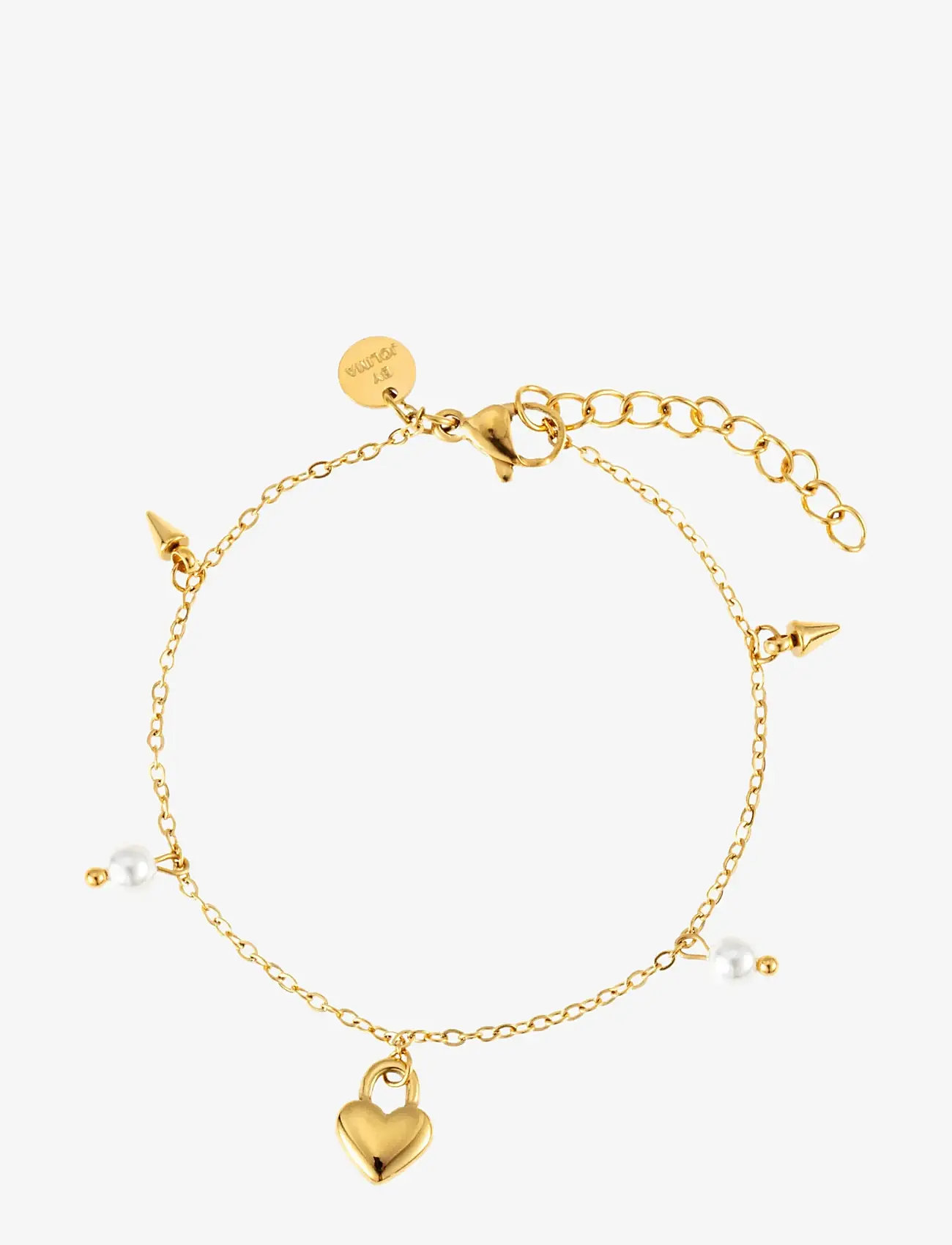 By Jolima - Heart locker mix bracelet - gold - 1
