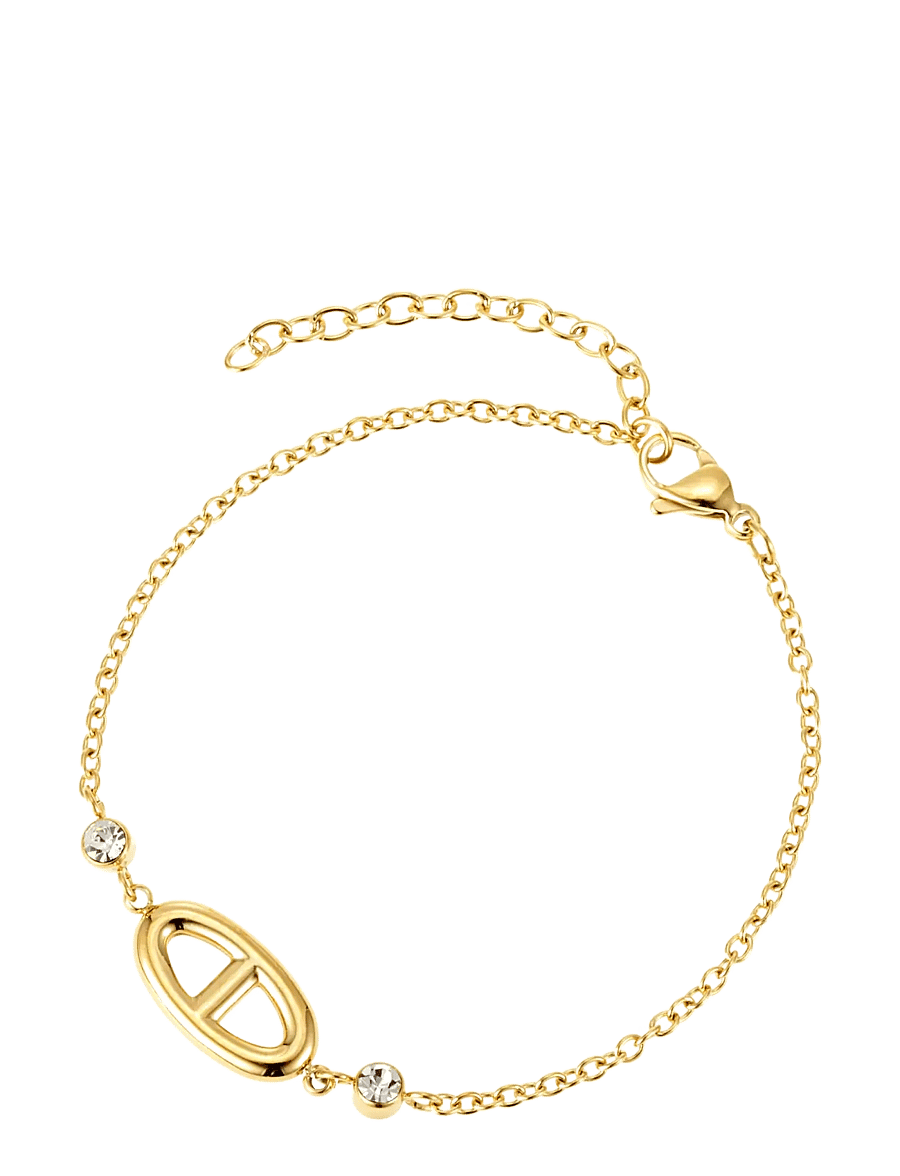 By Jolima - celine with small crystal - kettenarmbänder - gold - 1