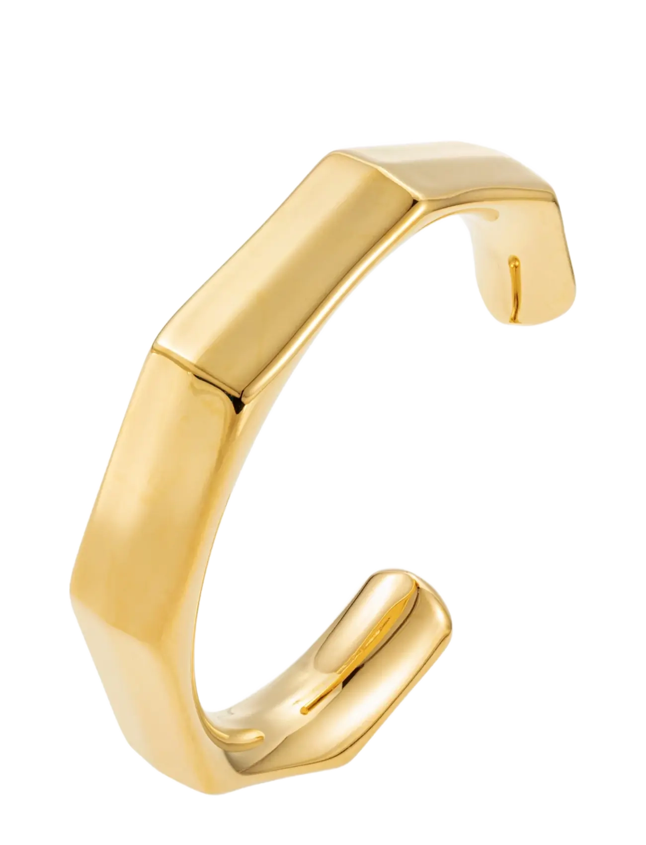 By Jolima Edgy c shape bangle - Armreife - GOLD / gold