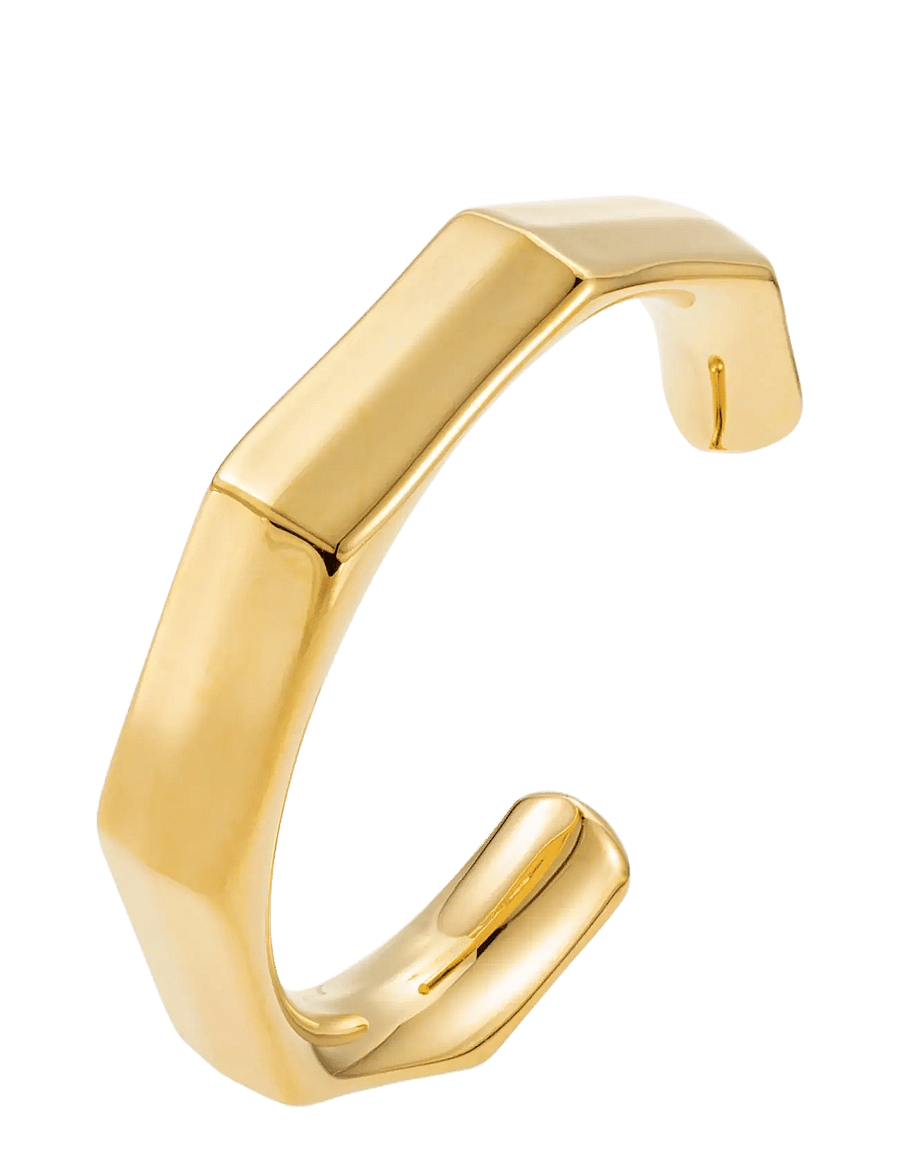 By Jolima - Edgy c shape bangle - armreifen - gold - 1