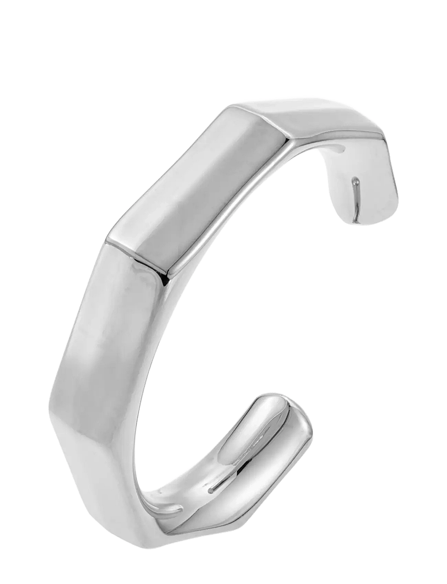 By Jolima - Edgy c shape bangle - bangles-armband - steel - 1