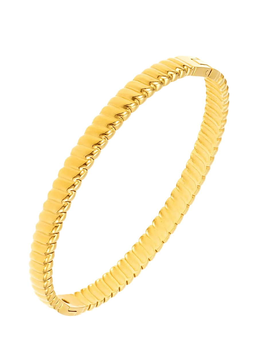 By Jolima - Swirl bangle - armreifen - gold - 1
